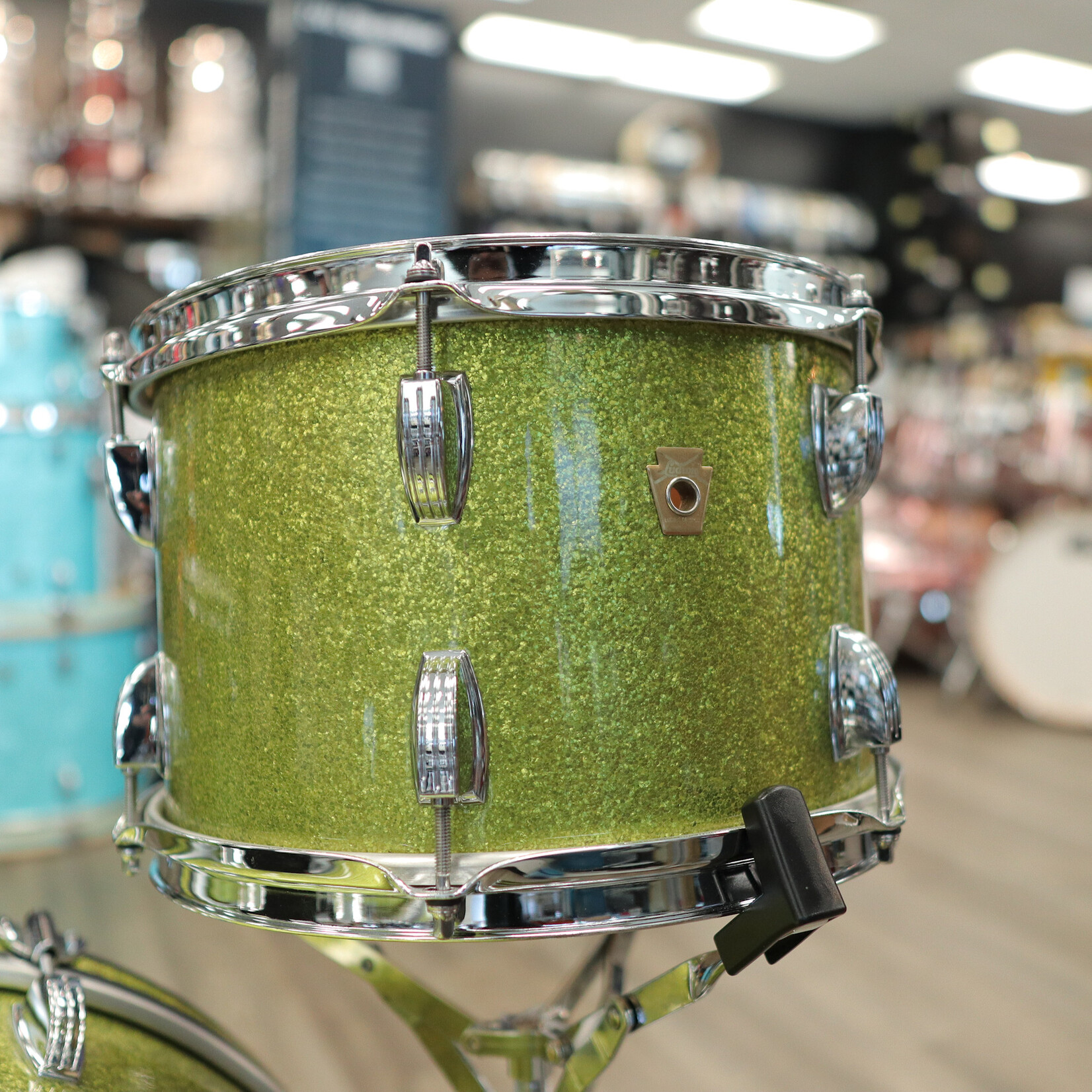 Ludwig Pre-Owned Ludwig Legacy Mahogany Downbeat 3-Pc Shell Pack 12/14/20 (Olive Sparkle)