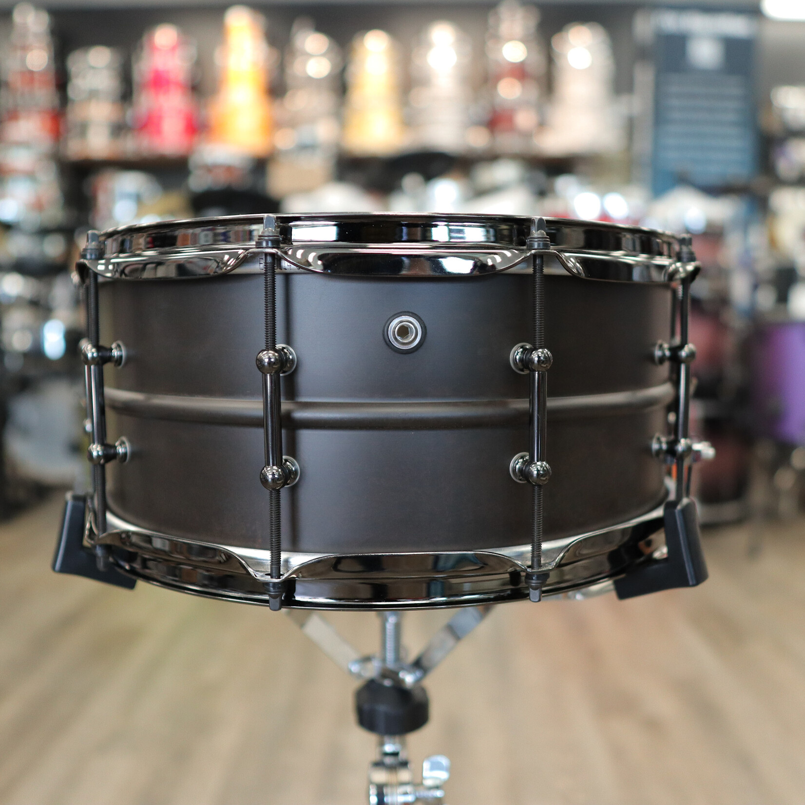 Pork Pie Pork Pie 6.5x14" Seamless Steel Snare Drum with Black Chrome Hardware