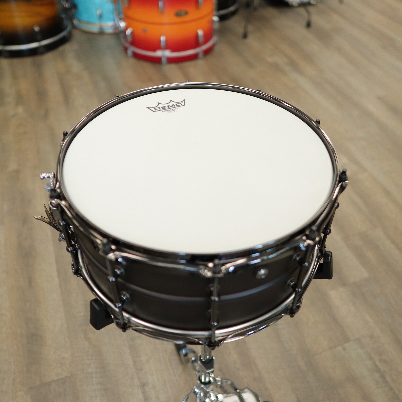 Pork Pie Pork Pie 6.5x14" Seamless Steel Snare Drum with Black Chrome Hardware