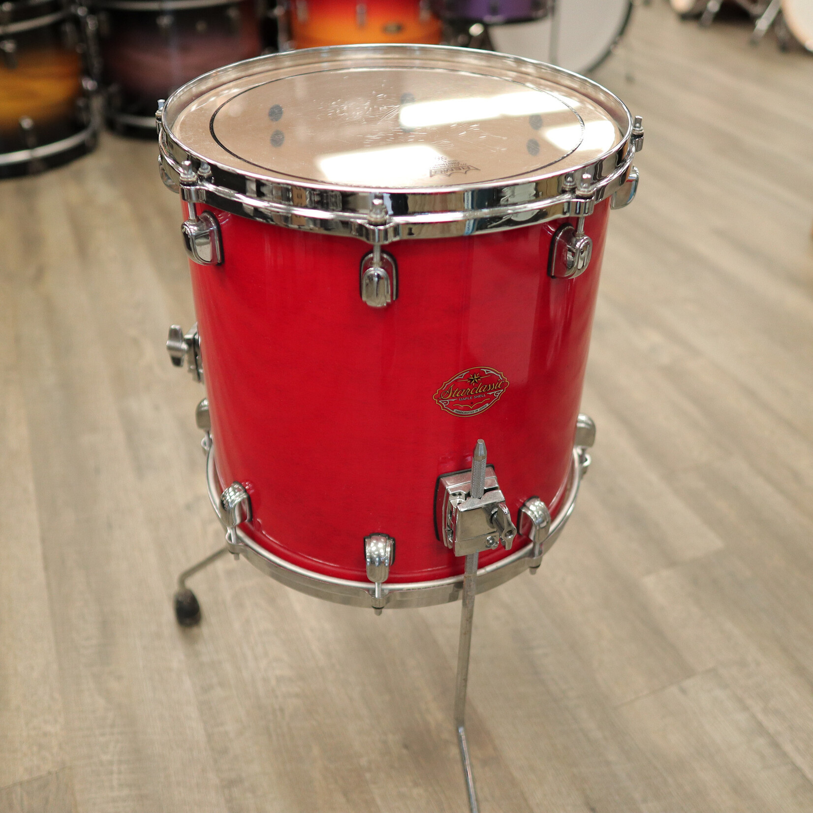 Tama Used Tama Starclassic Maple 14x14" Floor Tom Made in Japan (Ruby Red Lacquer)
