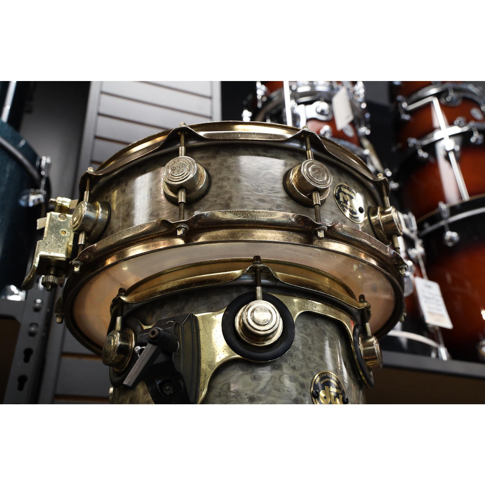 DW Used DW Pre-Collector's Series Exotic 7-Piece Kit Birdseye Maple w/Brass HW