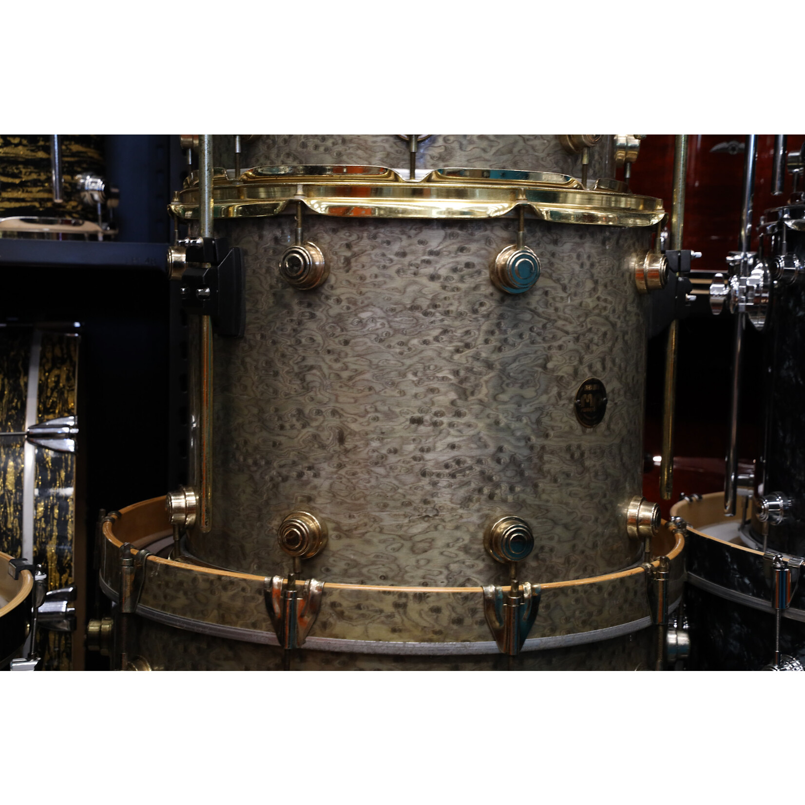 DW Used DW Pre-Collector's Series Exotic 7-Piece Kit Birdseye Maple w/Brass HW