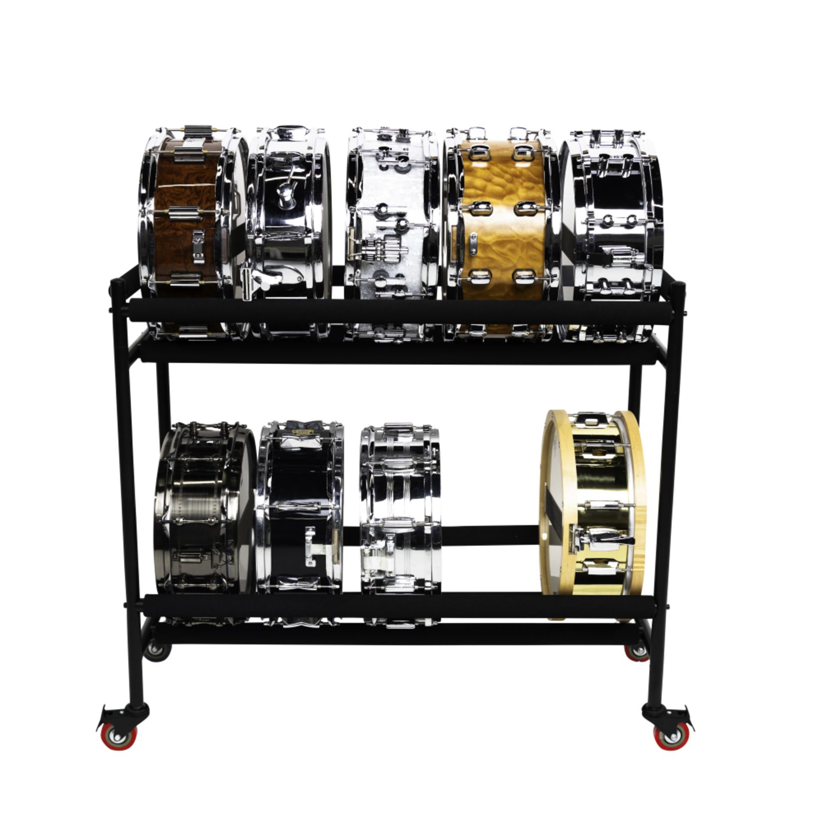 Gator Gator Frameworks Two-Tier Snare Rack w. Locking Casters (holds up to 10 Snare Drums)