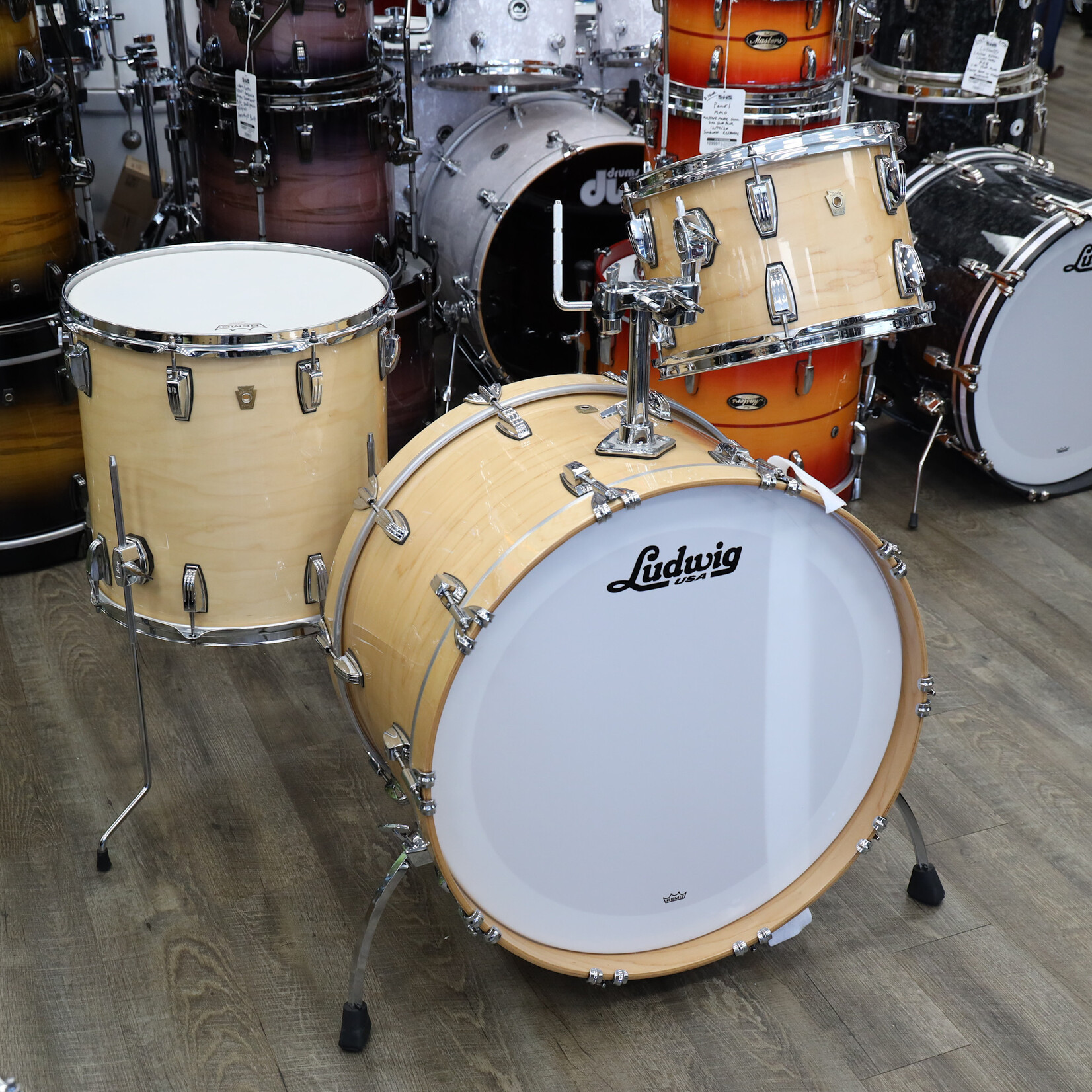 Ludwig Used Ludwig Classic Maple 3-PC Pro Beat Shell Pack (Modified) Natural Finish