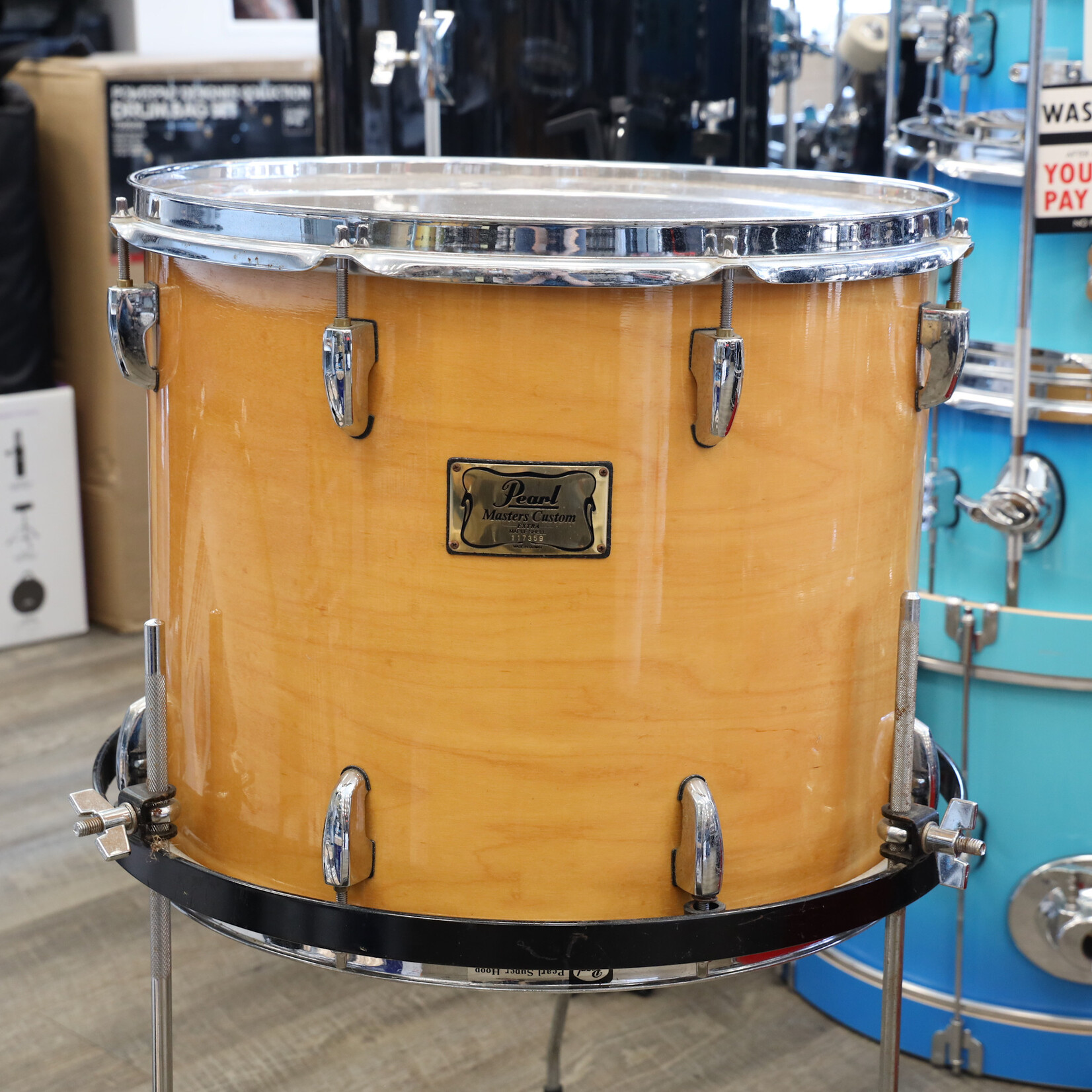 Pearl Used Pearl MRX Masters Custom Extra Floor Tom 13x16 Natural Lacquer