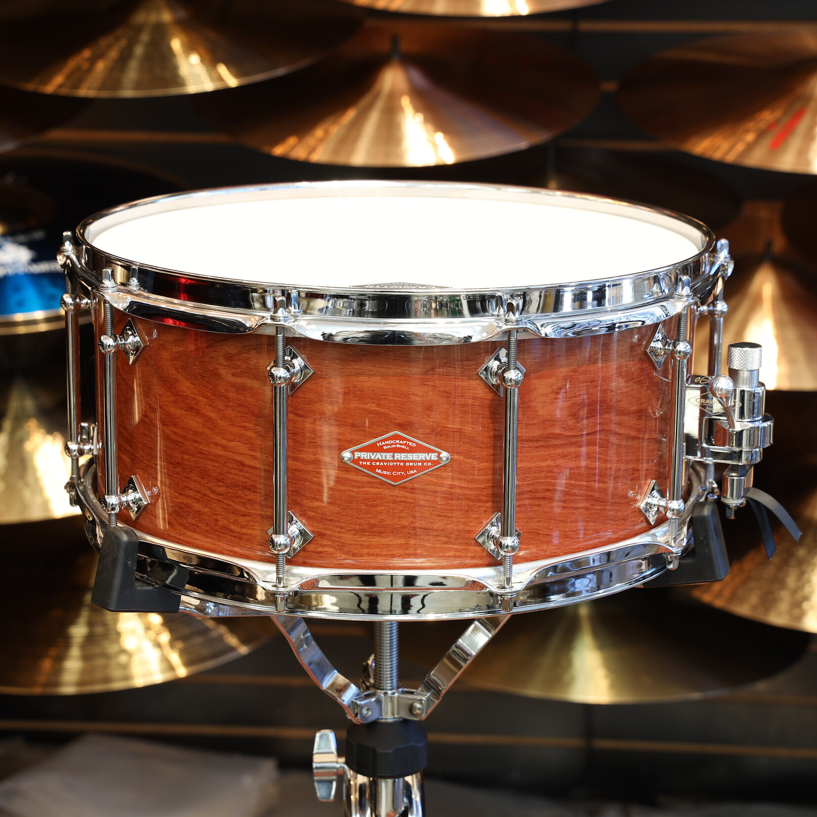 Craviotto Craviotto Private Reserve 6.5X14" Snare Drum Bubinga (Lacquer Finish)