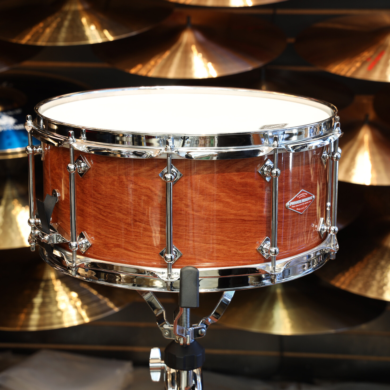Craviotto Craviotto Private Reserve 6.5X14" Snare Drum Bubinga (Lacquer Finish)