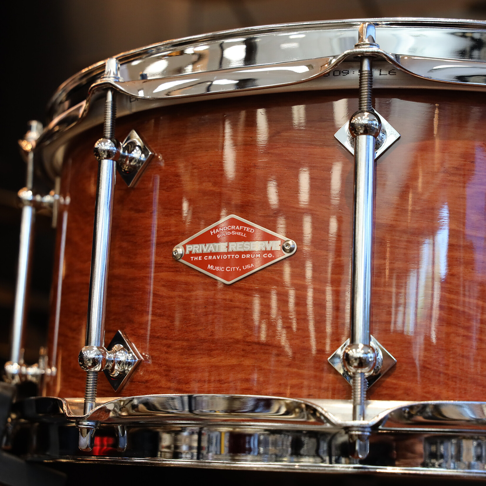 Craviotto Craviotto Private Reserve 6.5X14" Snare Drum Bubinga (Lacquer Finish)