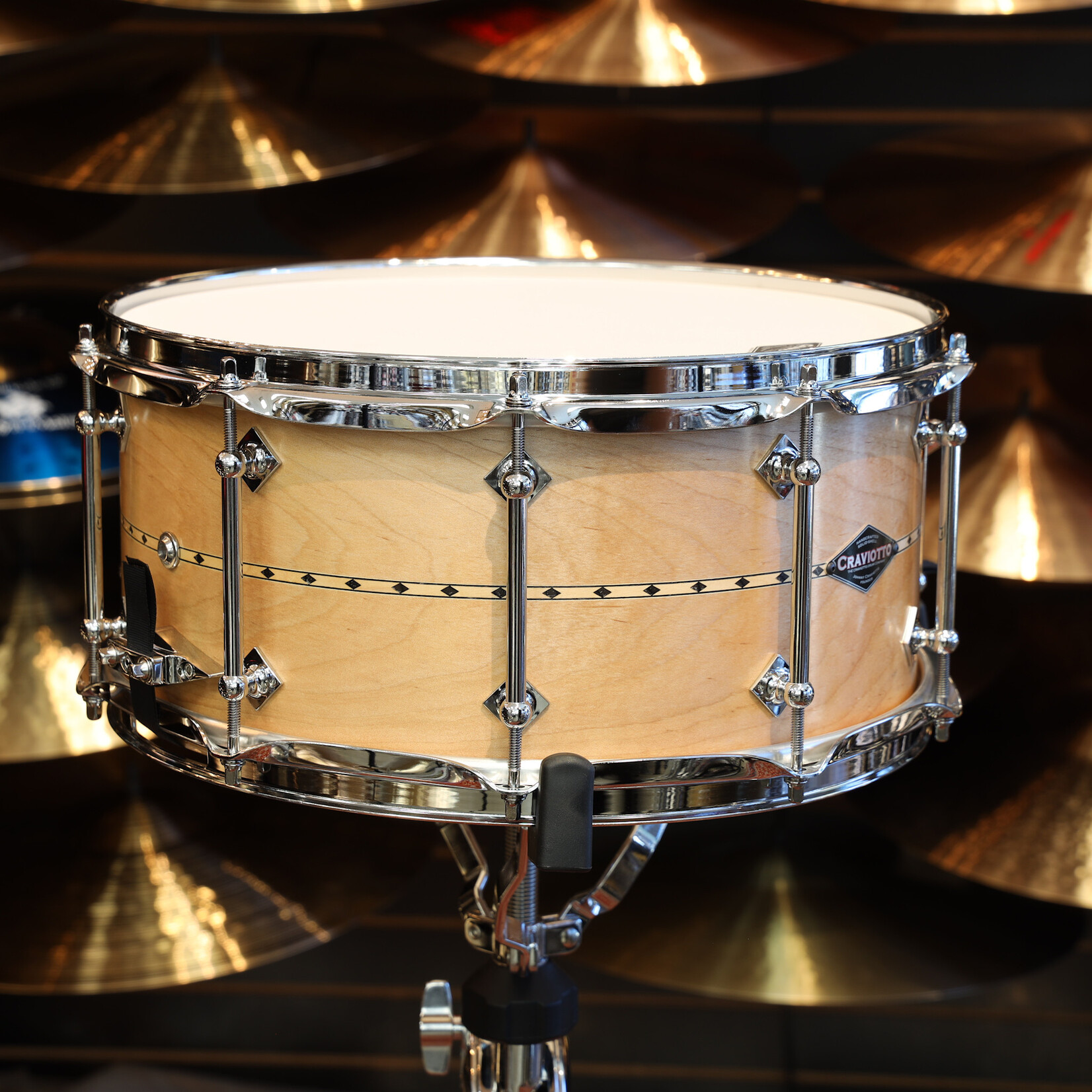 Craviotto Craviotto Custom Shop 6.5X14" Snare Drum Maple w/ Maple Inlay (Oil Finish)