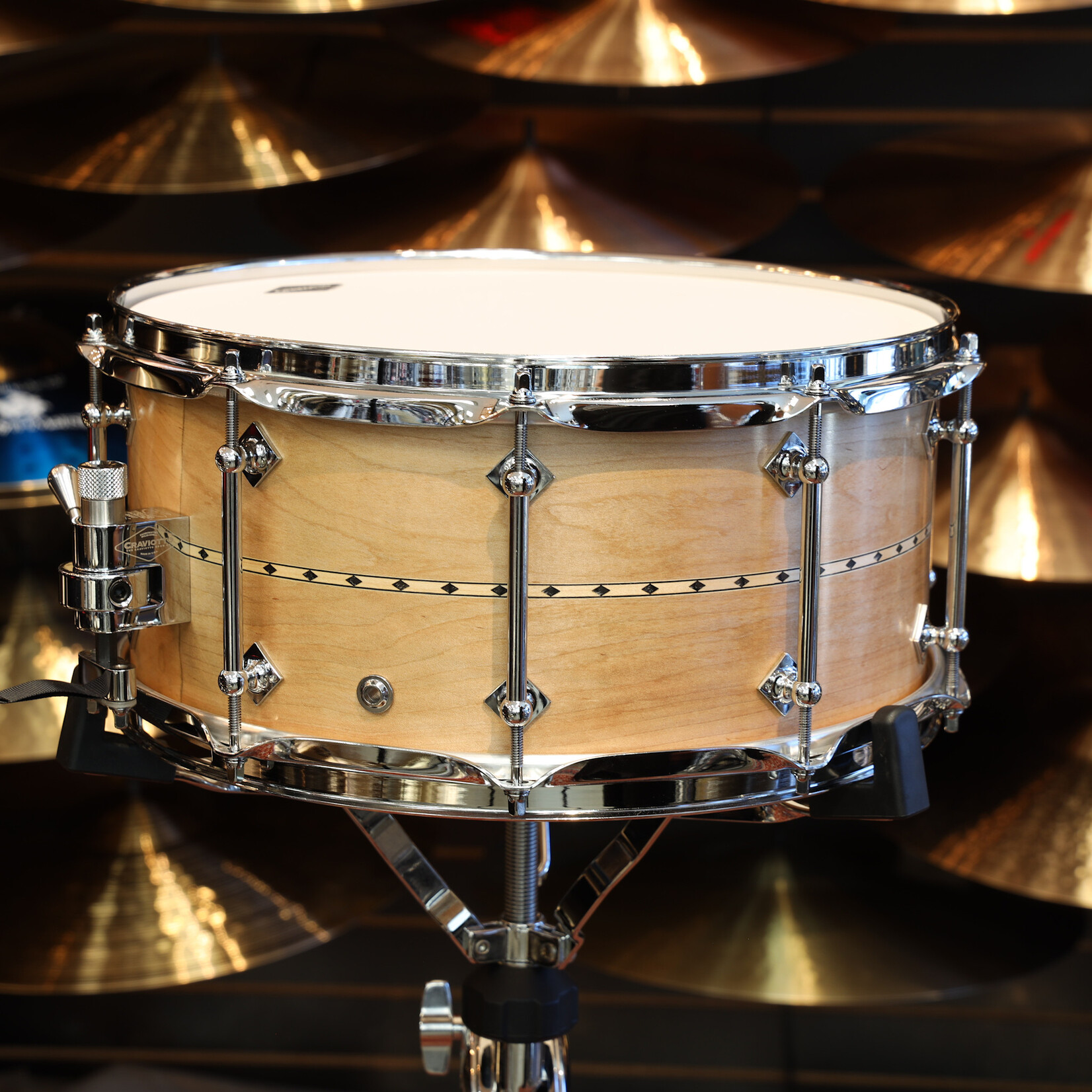 Craviotto Craviotto Custom Shop 6.5X14" Snare Drum Maple w/ Maple Inlay (Oil Finish)