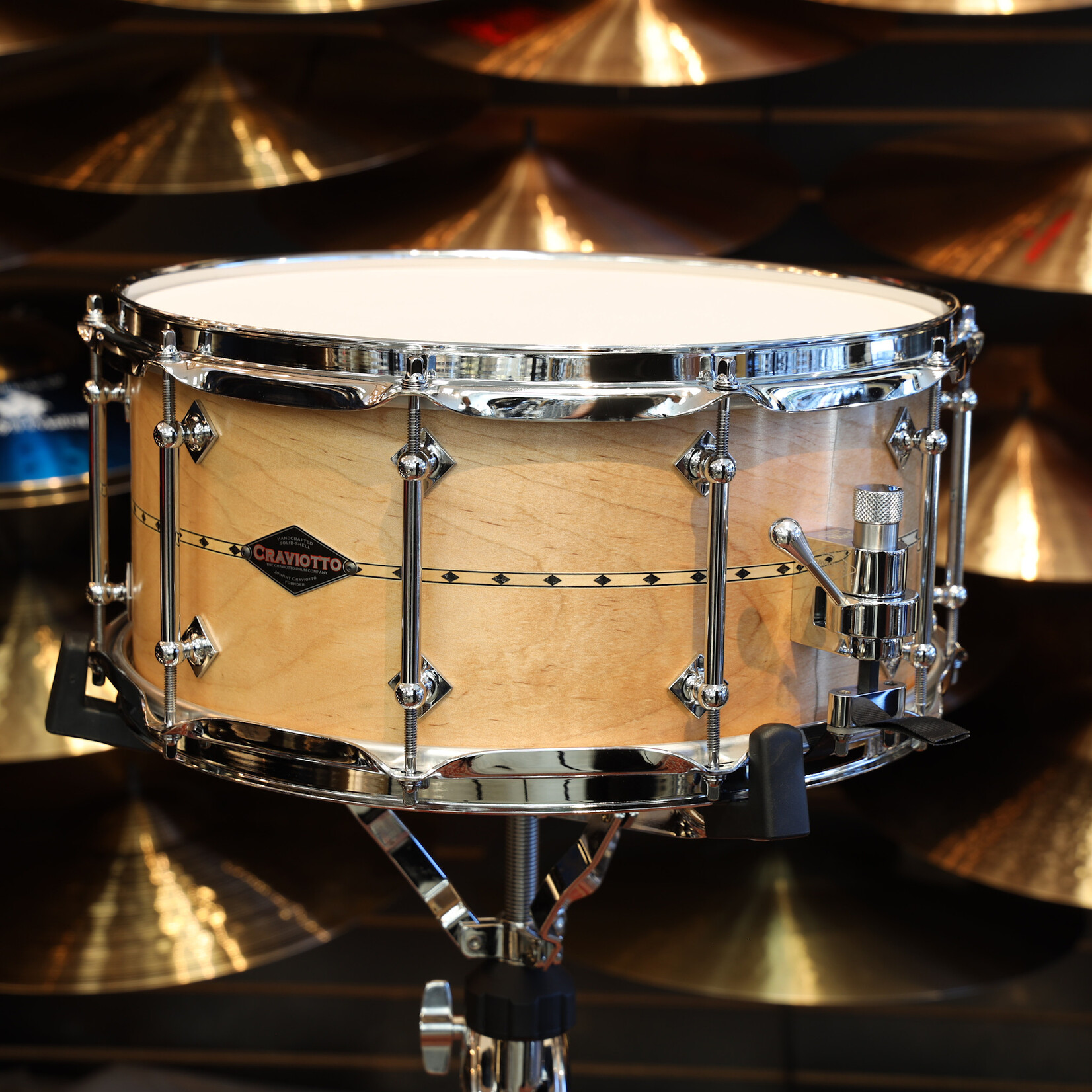 Craviotto Craviotto Custom Shop 6.5X14" Snare Drum Maple w/ Maple Inlay (Oil Finish)