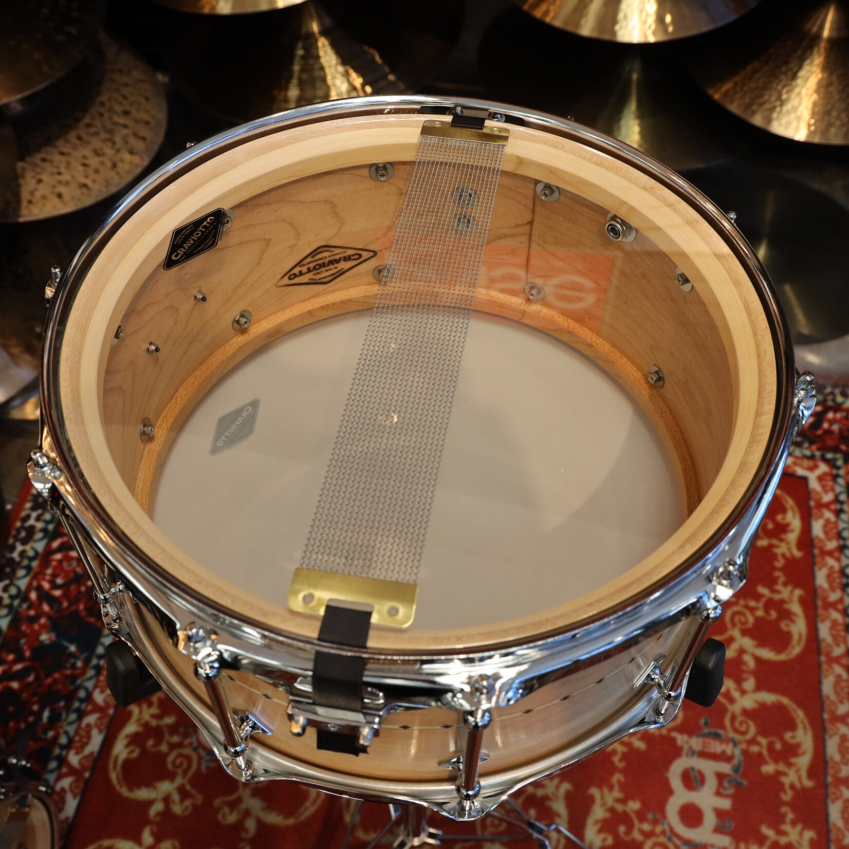 Craviotto Craviotto Custom Shop 6.5X14" Snare Drum Maple w/ Maple Inlay (Oil Finish)