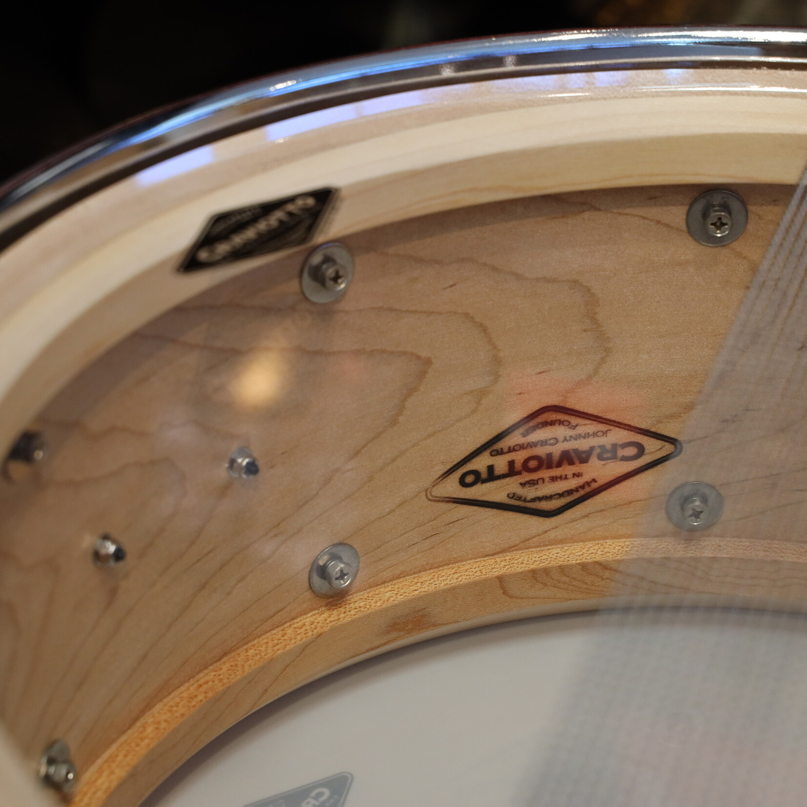 Craviotto Craviotto Custom Shop 6.5X14" Snare Drum Maple w/ Maple Inlay (Oil Finish)
