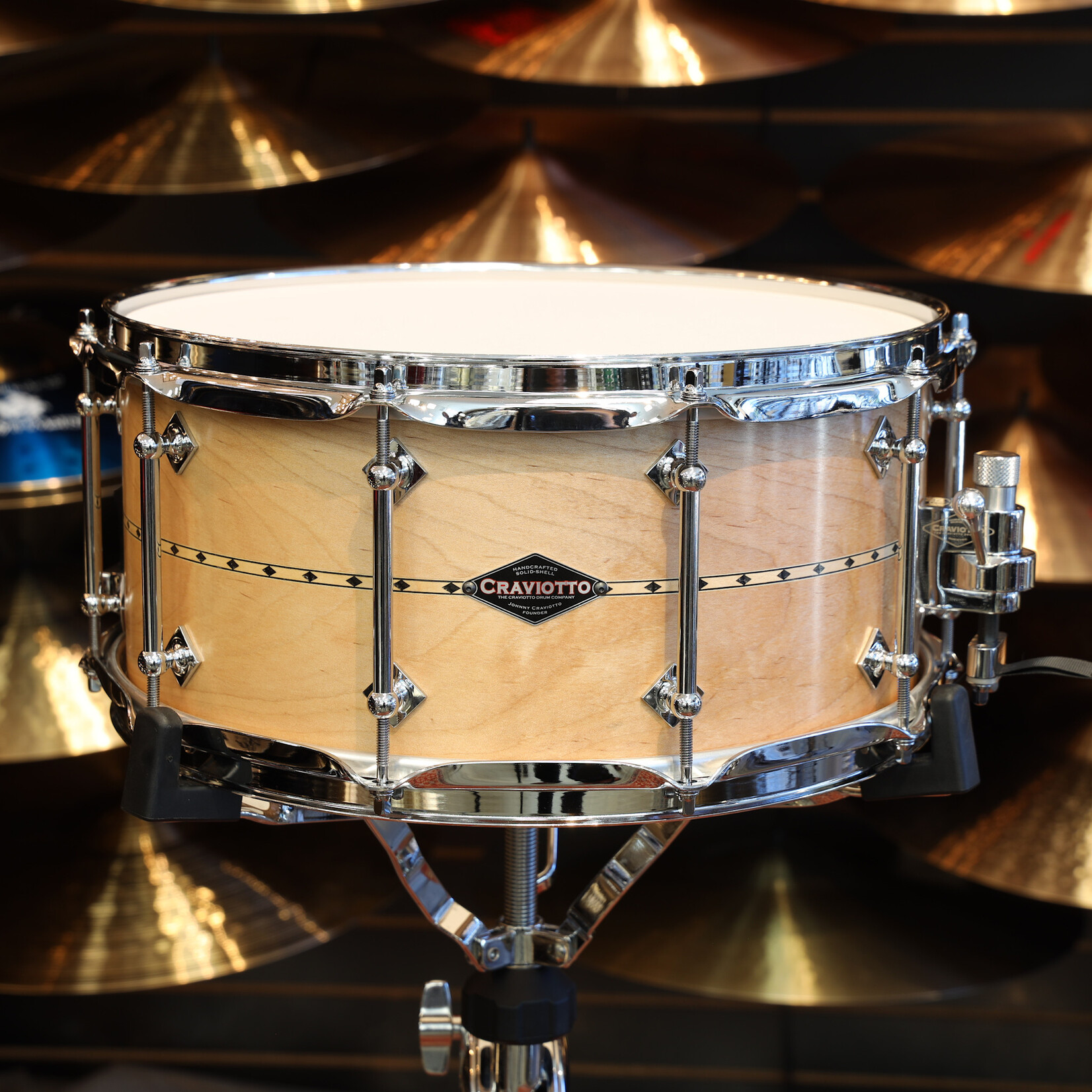 Craviotto Craviotto Custom Shop 6.5X14" Snare Drum Maple w/ Maple Inlay (Oil Finish)