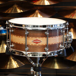 Craviotto Craviotto Private Reserve 6.5X14" Walnut/Sycamore/Walnut w/ Double Cherry Inlays (Oil Finish)