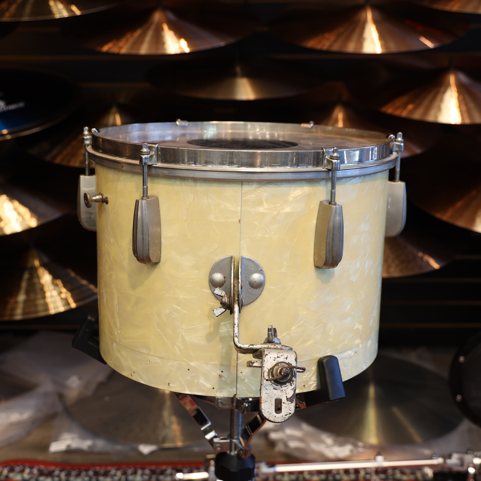 Slingerland Vintage Slingerland Radio King Tom-Tom 9x13 White Marine Pearl (Tack Head)