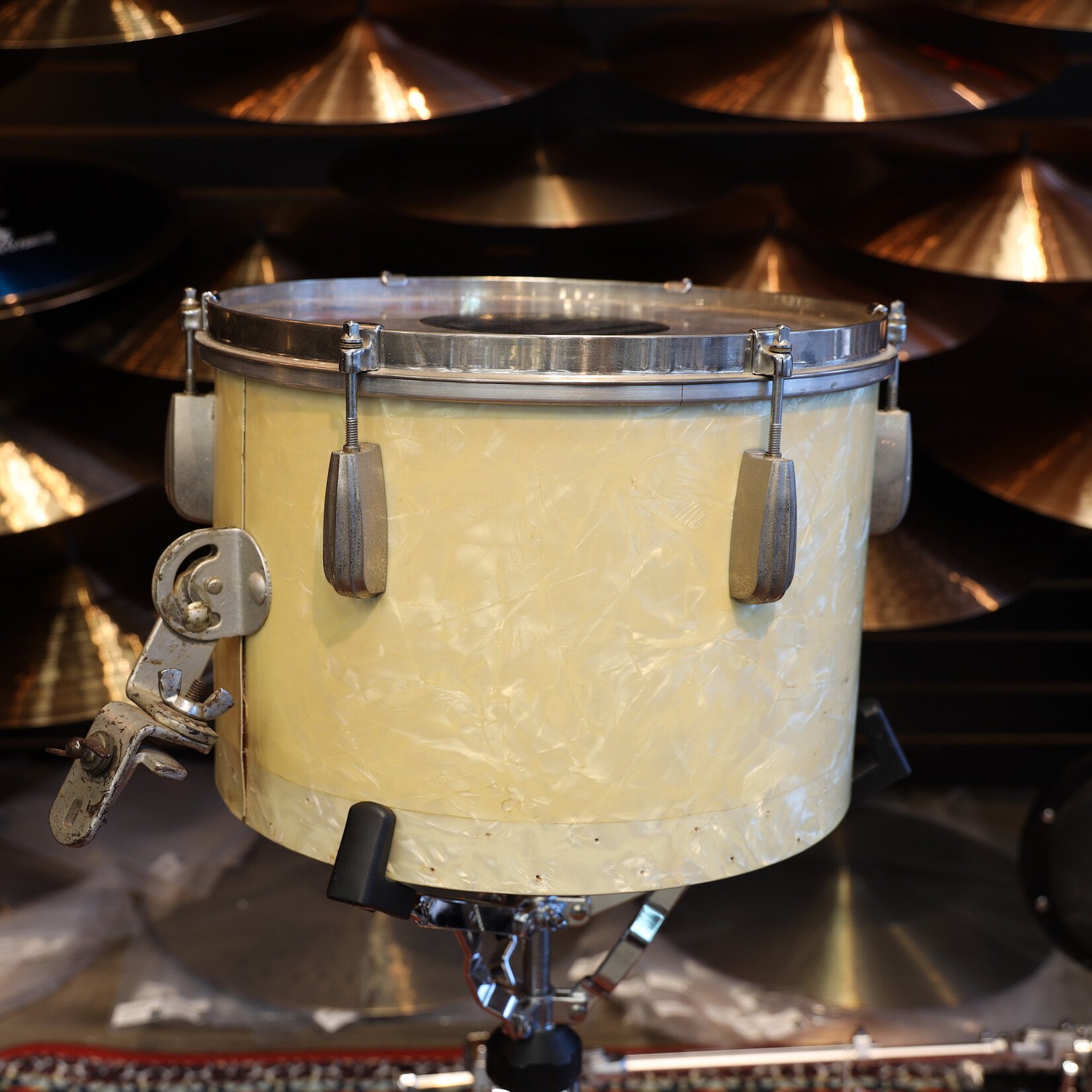 Slingerland Vintage Slingerland Radio King Tom-Tom 9x13 White Marine Pearl (Tack Head)