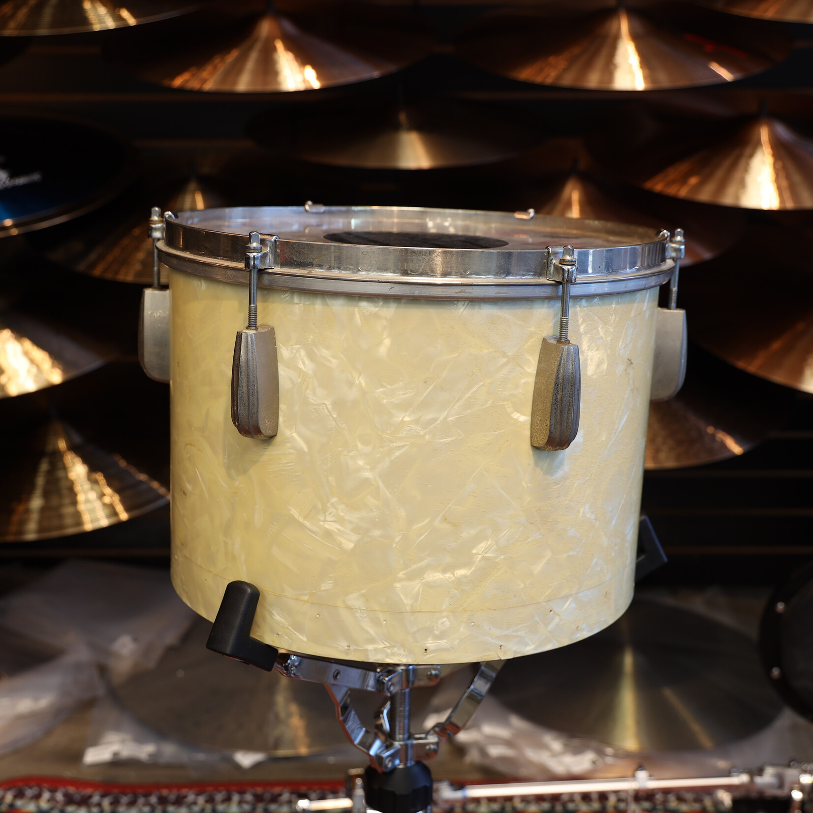 Slingerland Vintage Slingerland Radio King Tom-Tom 9x13 White Marine Pearl (Tack Head)