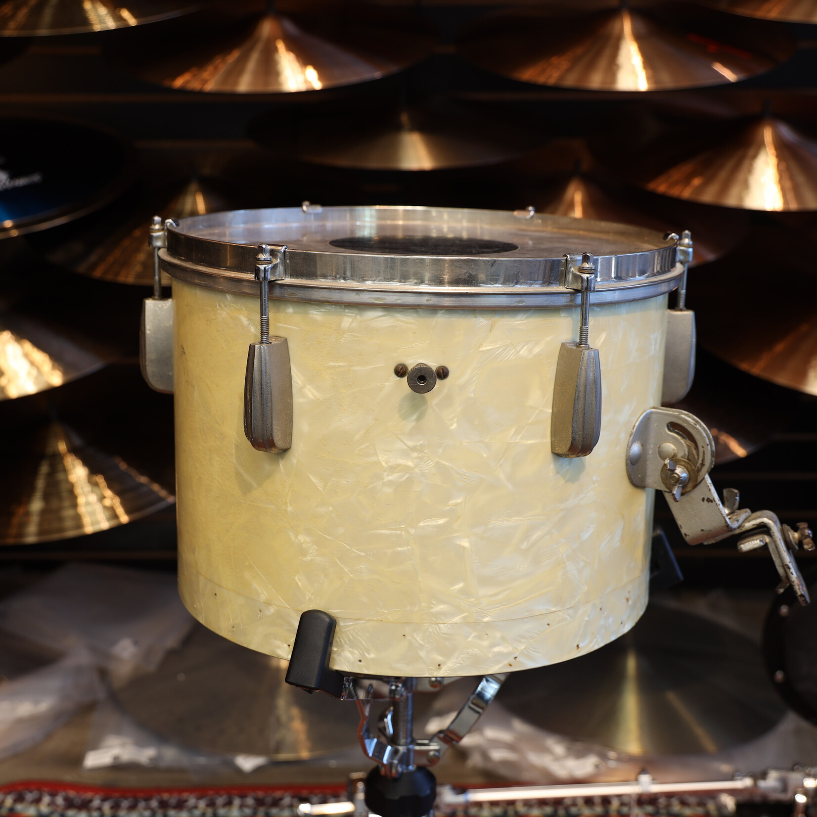 Slingerland Vintage Slingerland Radio King Tom-Tom 9x13 White Marine Pearl (Tack Head)