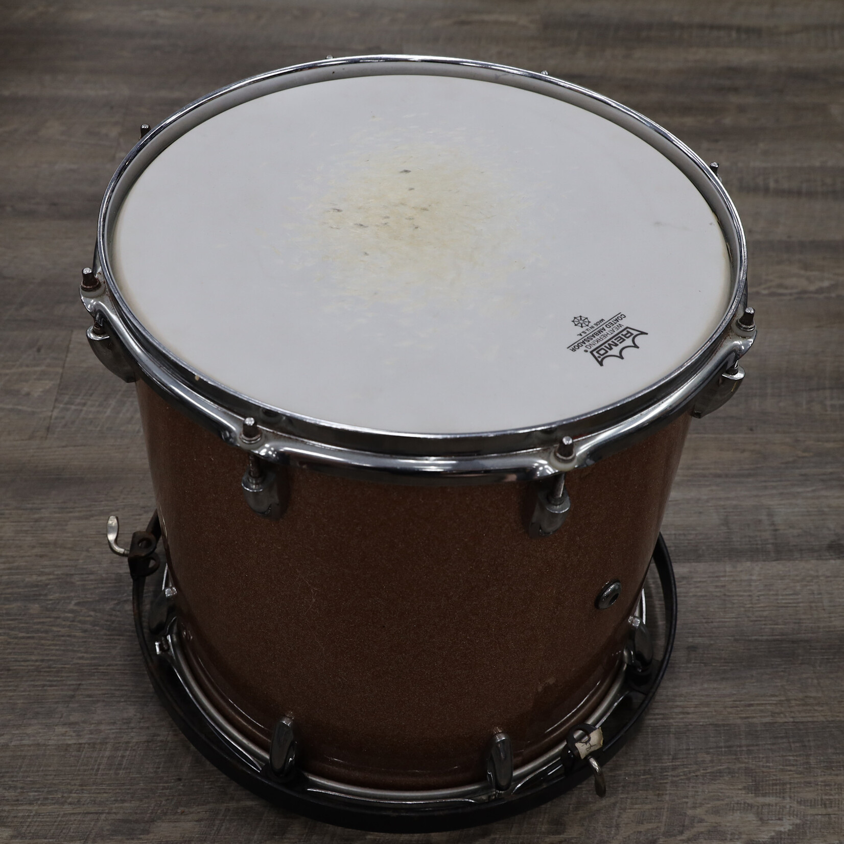 Unknown Used Darby Drum Co. Floor Tom 14x14 Maple Shell Champagne Sparkle