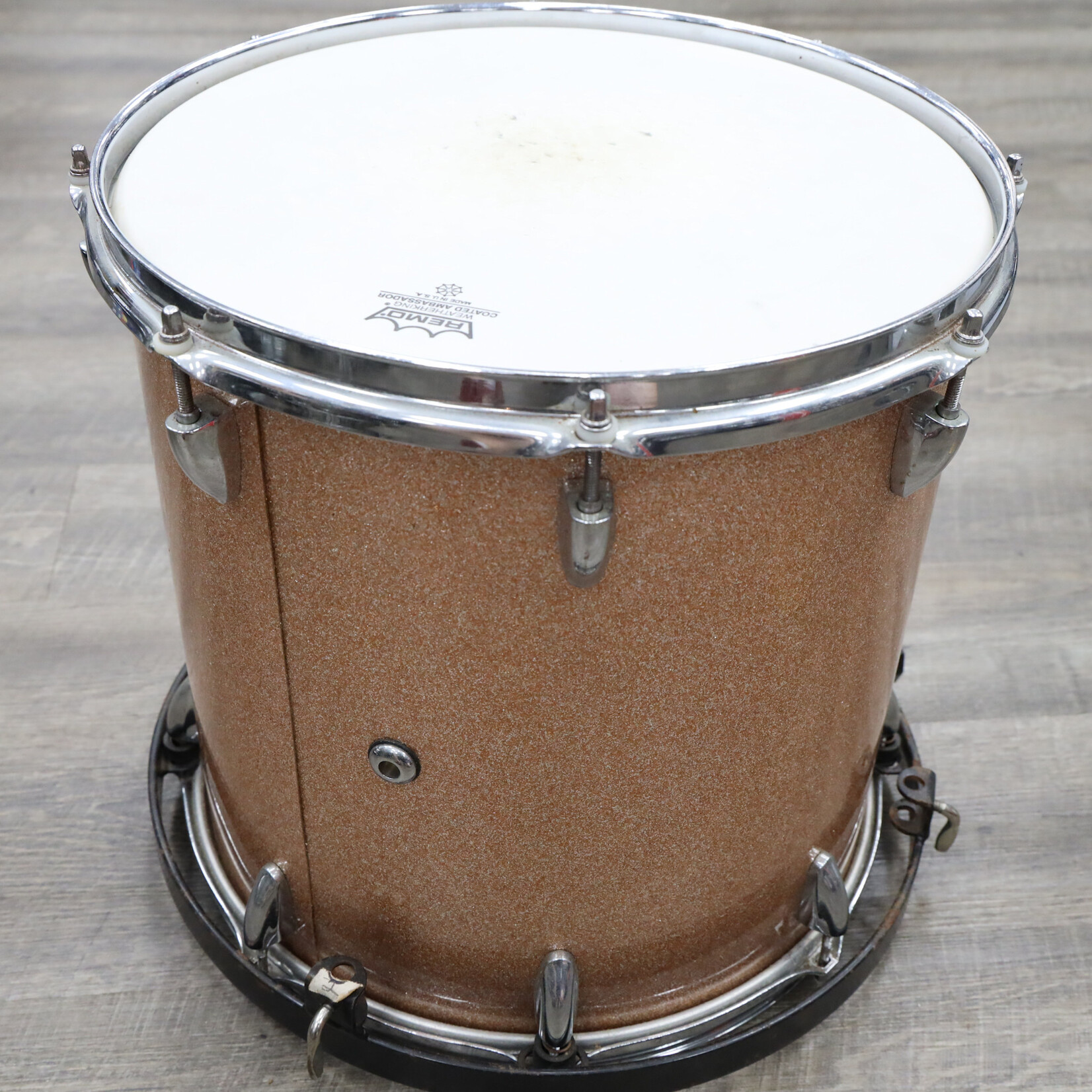 Unknown Used Darby Drum Co. Floor Tom 14x14 Maple Shell Champagne Sparkle