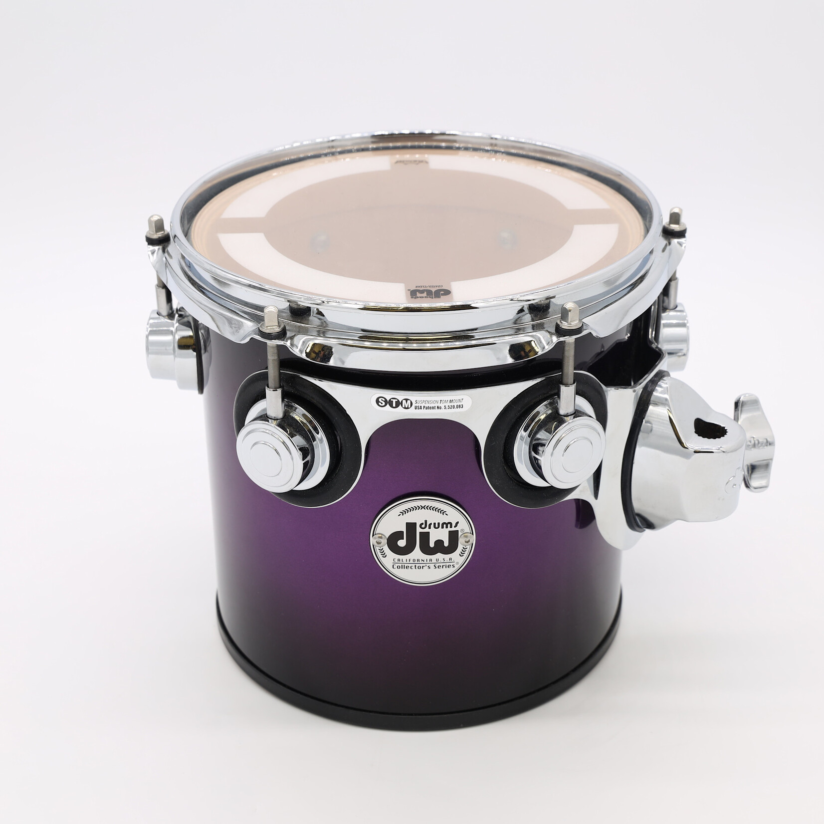 DW Used DW Collector's Series Purple Maple Concert Tom 8x8 Anodized Purple Burst