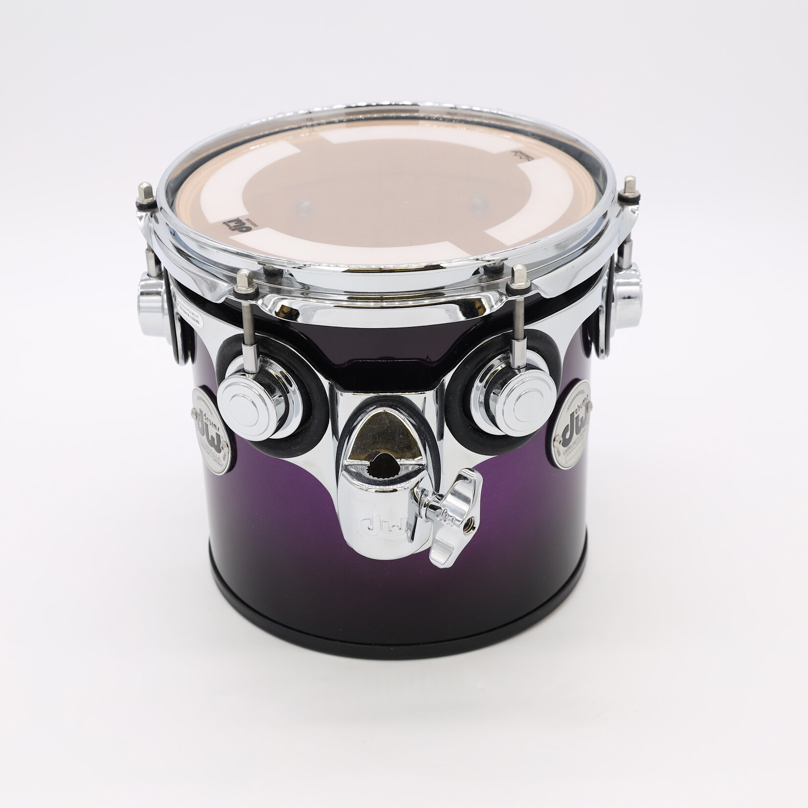 DW Used DW Collector's Series Purple Maple Concert Tom 8x8 Anodized Purple Burst