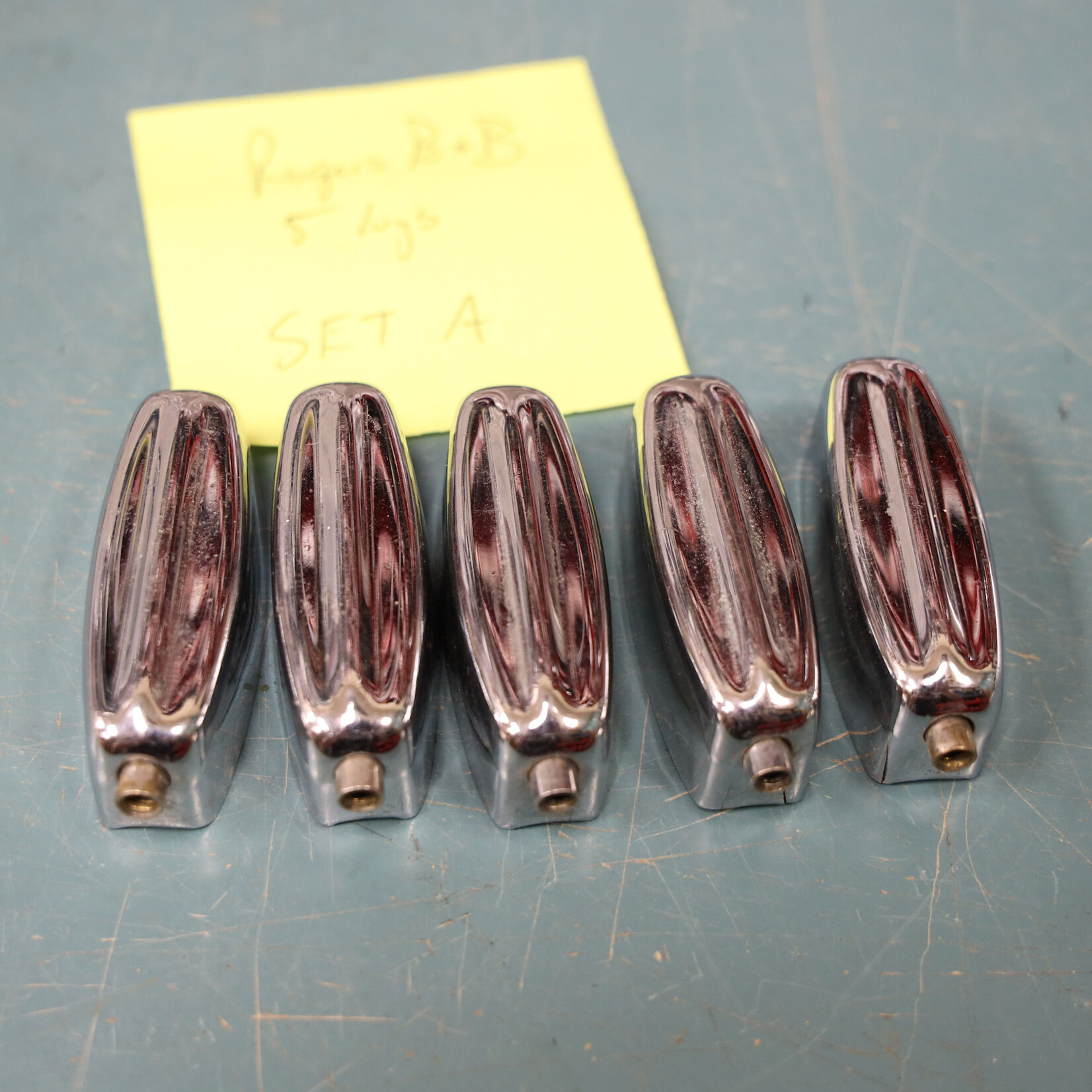 Rogers Vintage Rogers Bread & Butter Tab Lug, Single Tension For Toms 3916R, 5-Pack Set A
