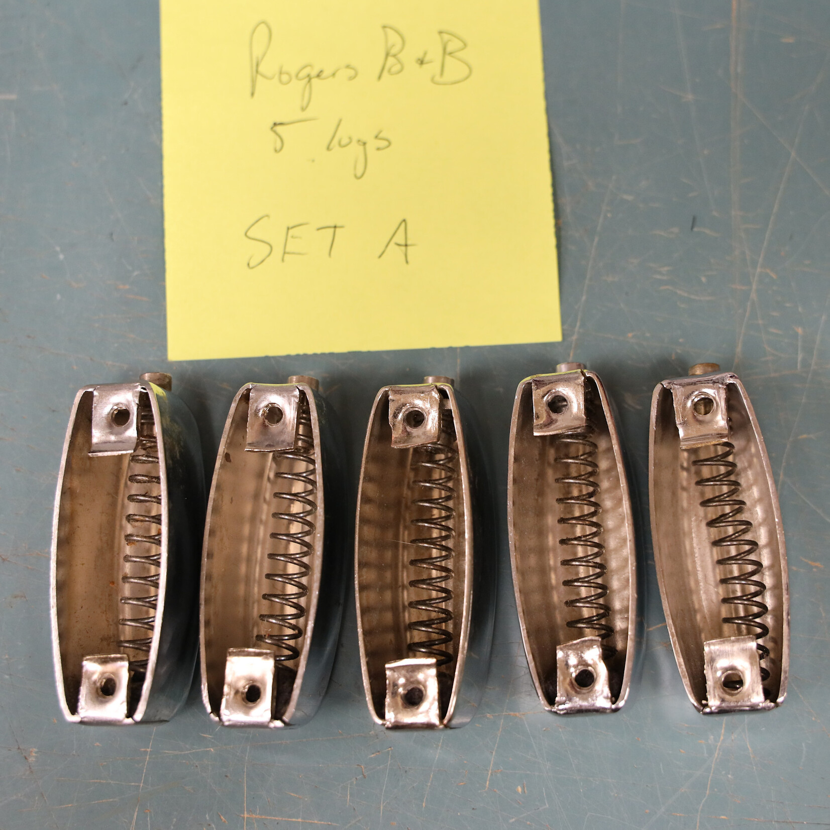 Rogers Vintage Rogers Bread & Butter Tab Lug, Single Tension For Toms 3916R, 5-Pack Set A