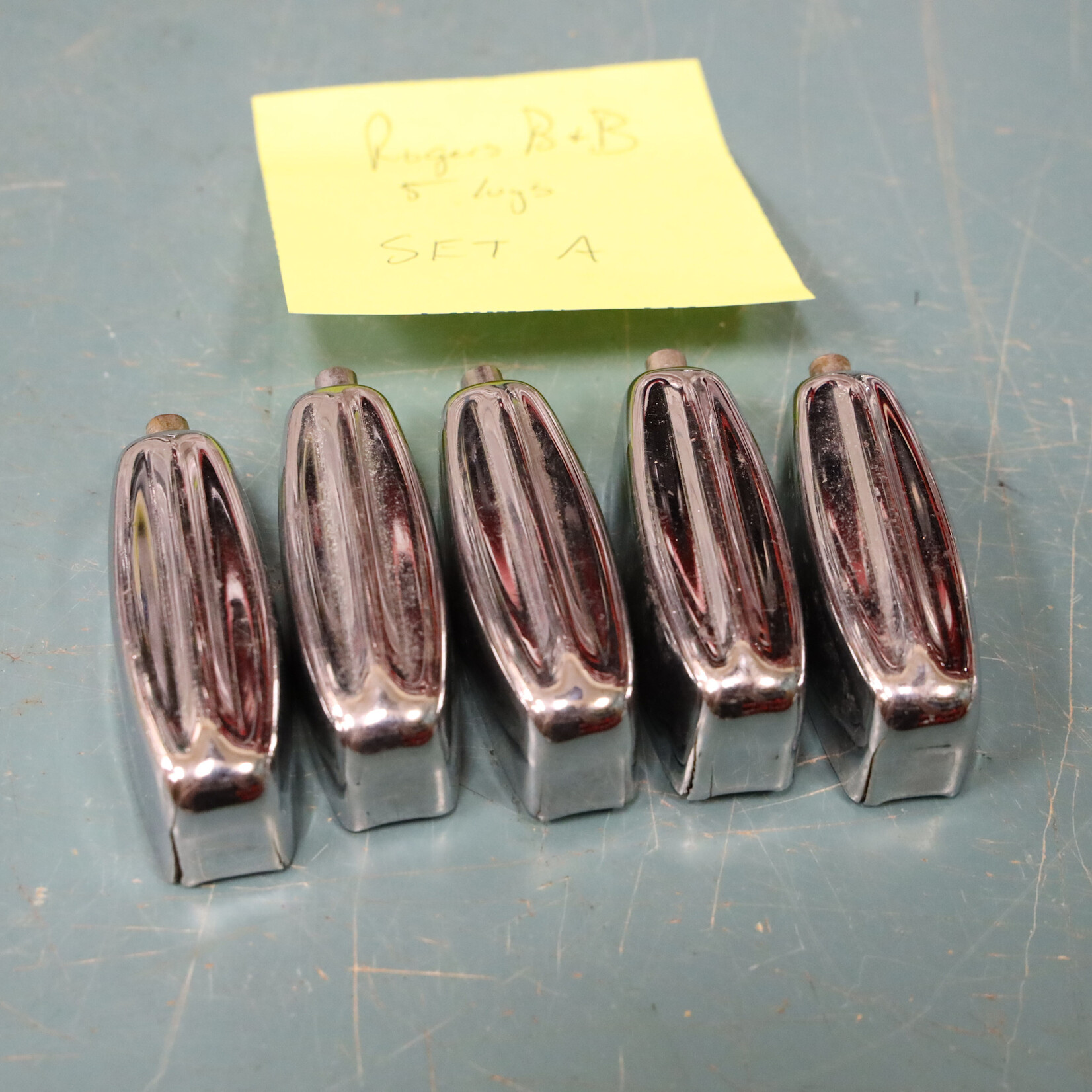 Rogers Vintage Rogers Bread & Butter Tab Lug, Single Tension For Toms 3916R, 5-Pack Set A
