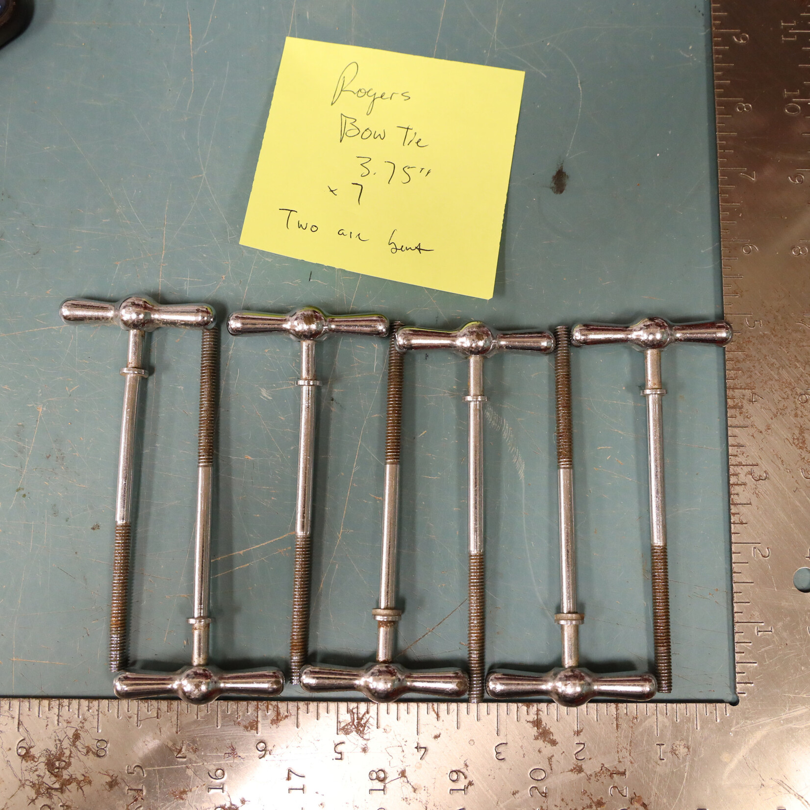 Rogers Vintage Rogers Bow Tie Bass Drum T-Rods 4.75" Length, Set of 7