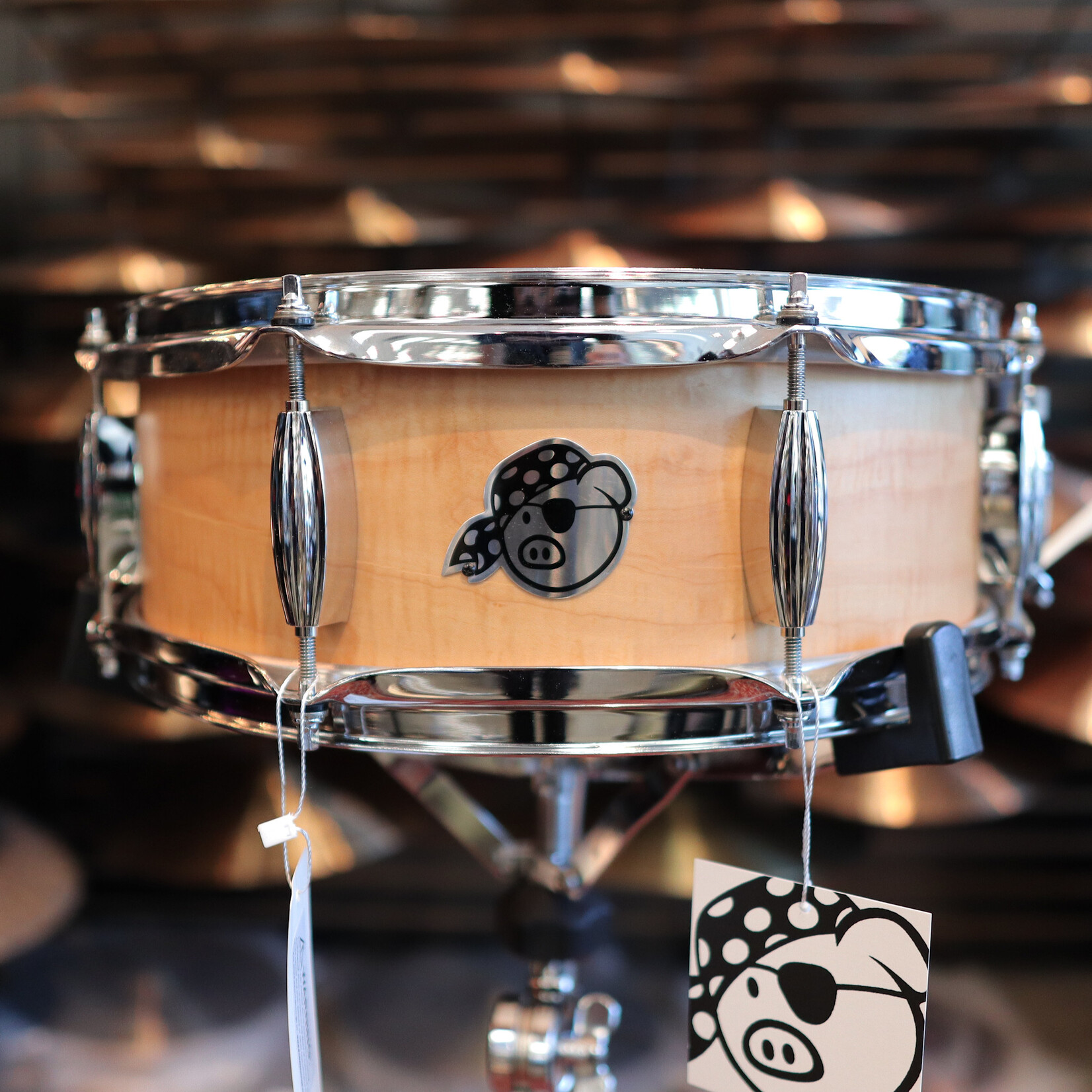 Pork Pie Pork Pie 5.25x14" Solid Oak Snare Drum w/ Beavertail Lugs