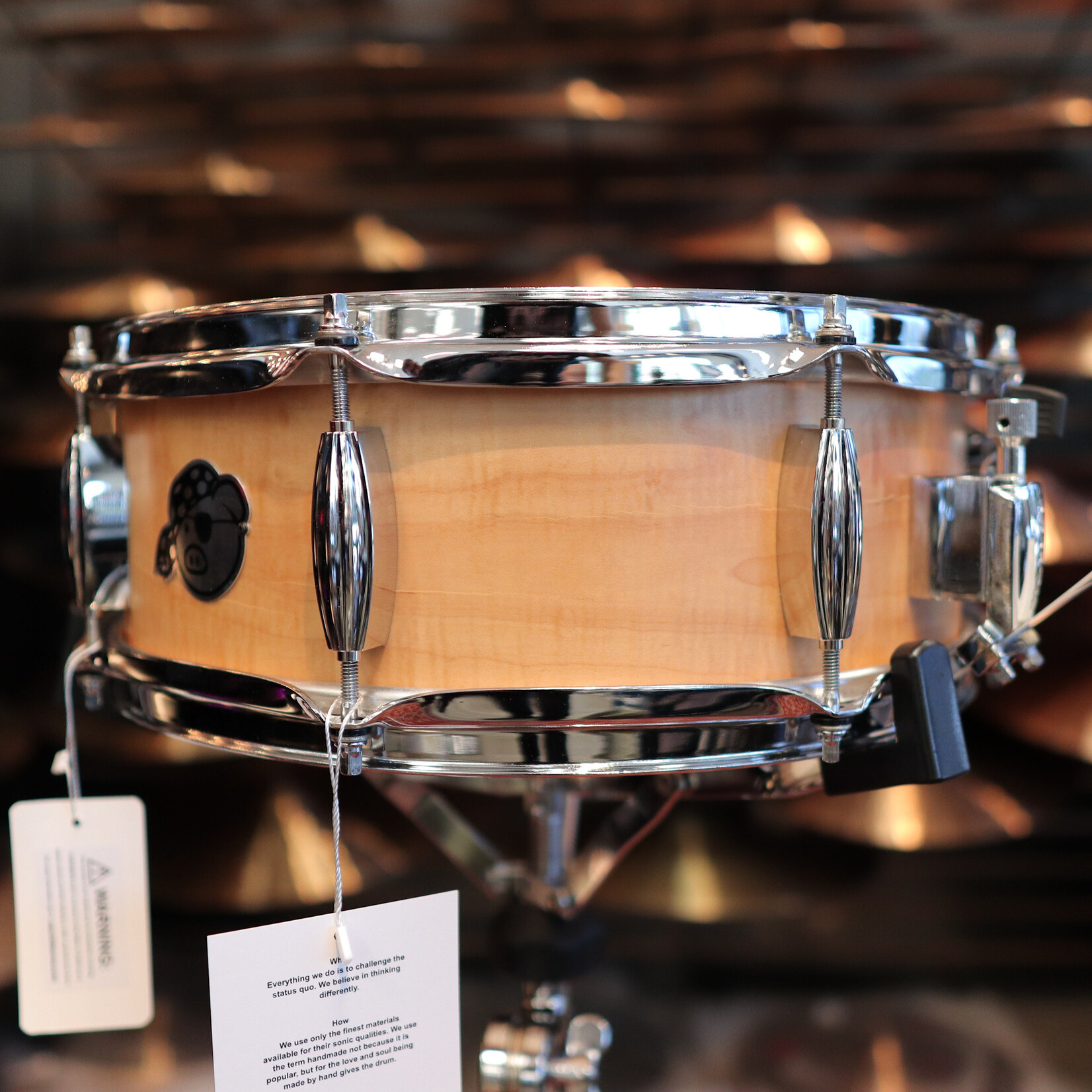 Pork Pie Pork Pie 5.25x14" Solid Oak Snare Drum w/ Beavertail Lugs