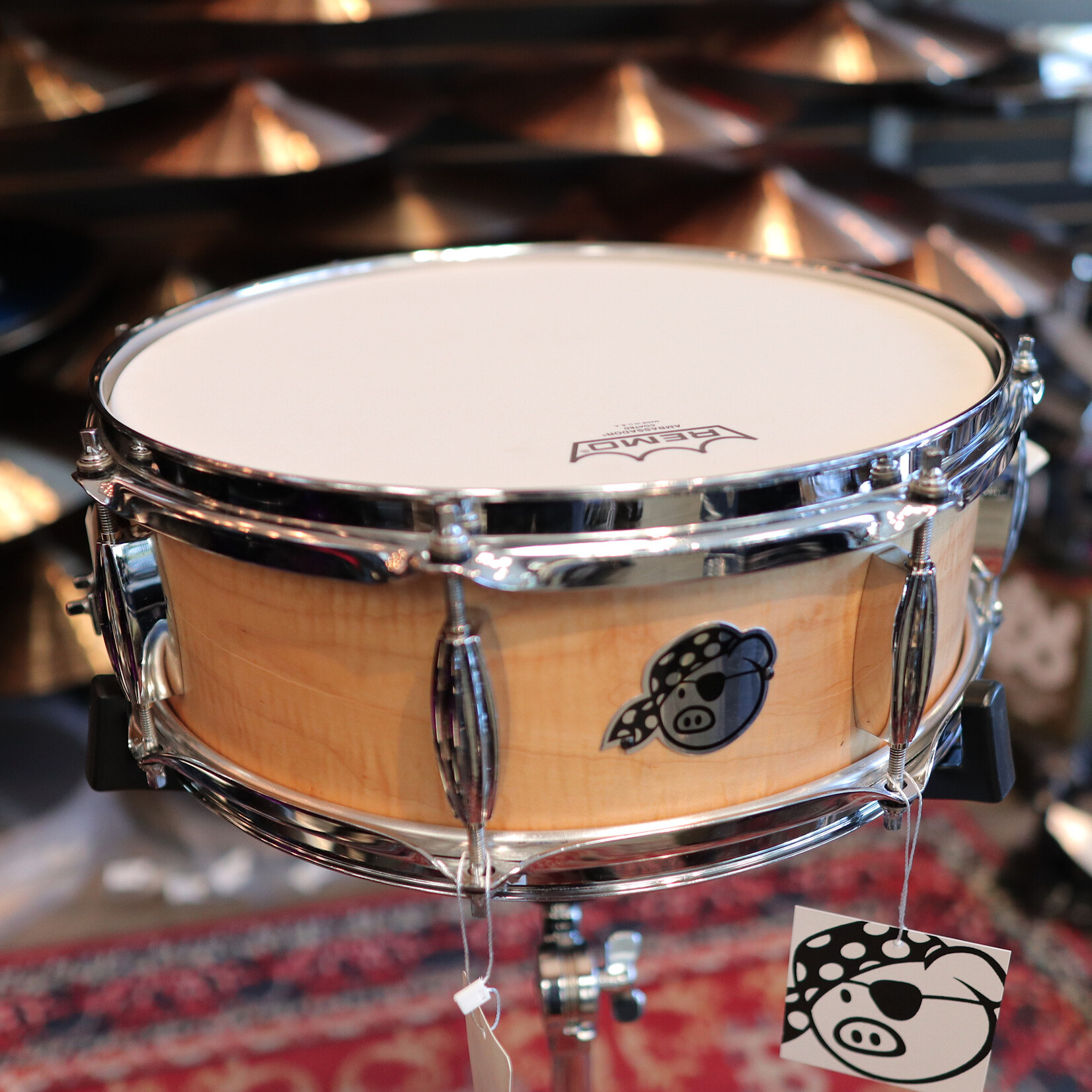 Pork Pie Pork Pie 5.25x14" Solid Oak Snare Drum w/ Beavertail Lugs