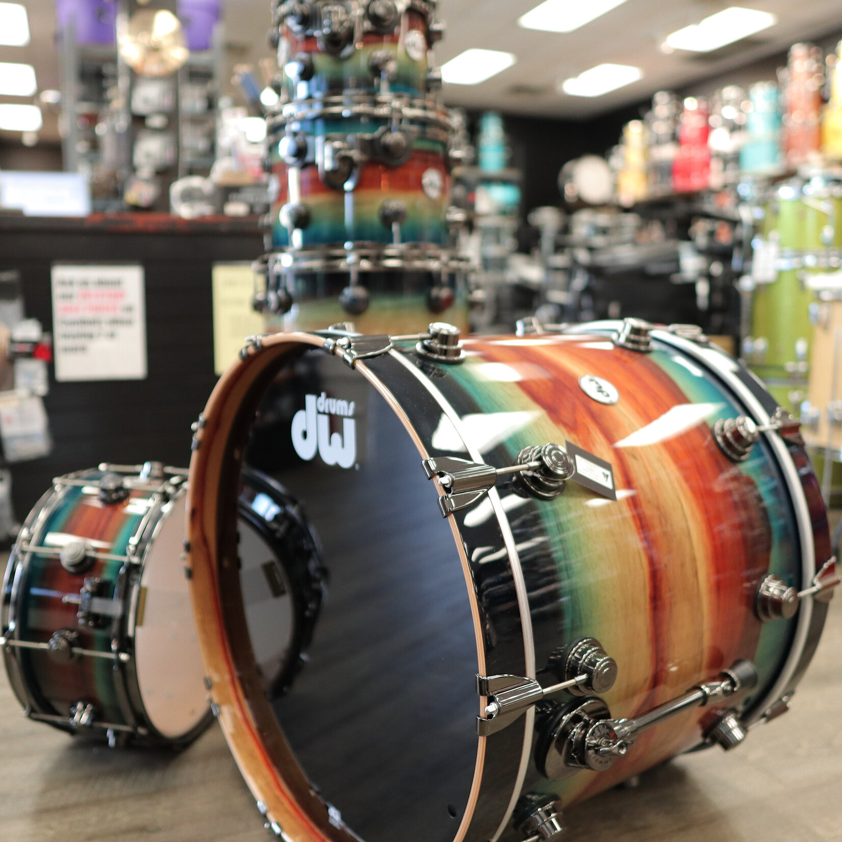 DW DW Collector's Series Exotic Sonicply Aluminum 6-PC Shell Pack 10/12/14/16/22/14Sn