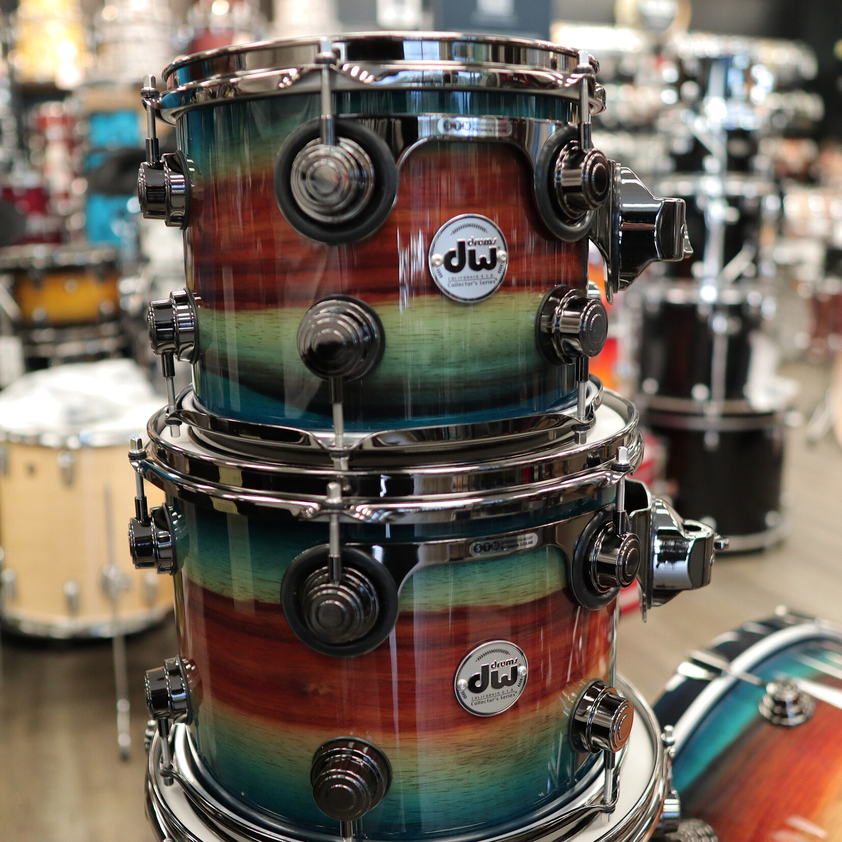 DW DW Collector's Series Exotic Sonicply Aluminum 6-PC Shell Pack 10/12/14/16/22/14Sn
