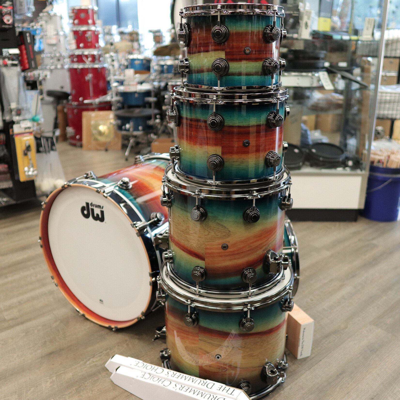 DW DW Collector's Series Exotic Sonicply Aluminum 6-PC Shell Pack 10/12/14/16/22/14Sn