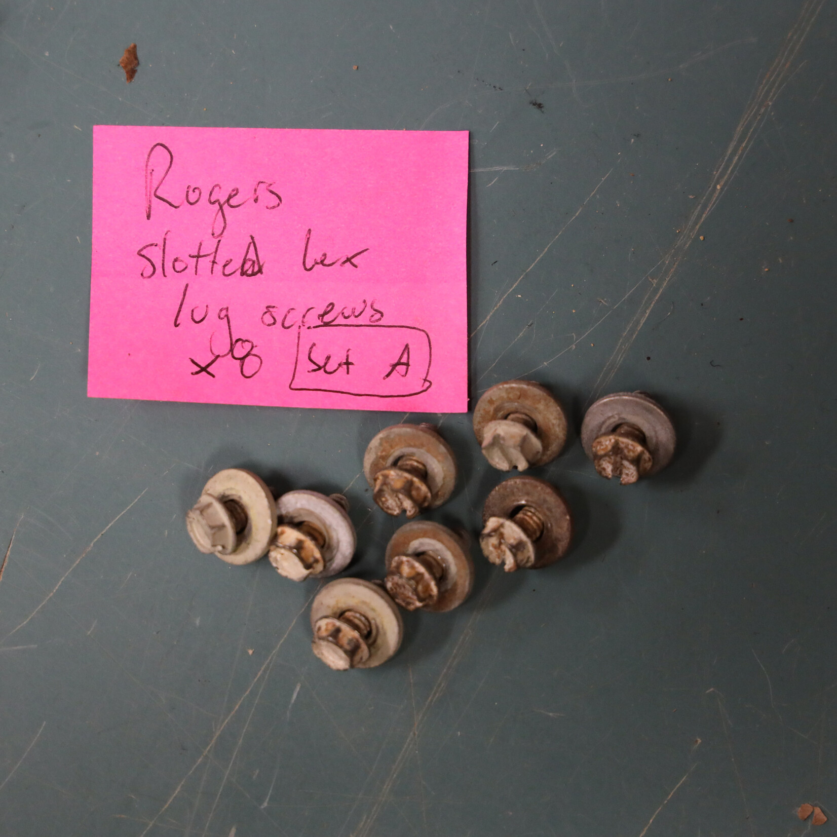 Rogers Vintage Rogers Slotted Hex Screws, for Lugs, Set A of 8