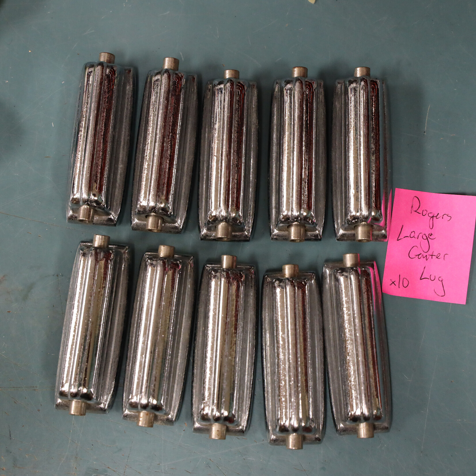 Rogers Vintage Rogers Beavertail Large Center Lugs, Fullerton Era 1970s - Set of 10