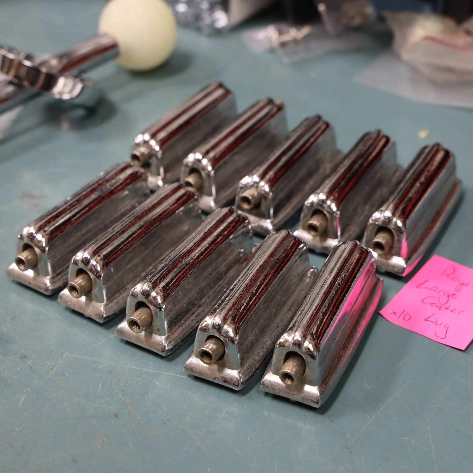 Rogers Vintage Rogers Beavertail Large Center Lugs, Fullerton Era 1970s - Set of 10