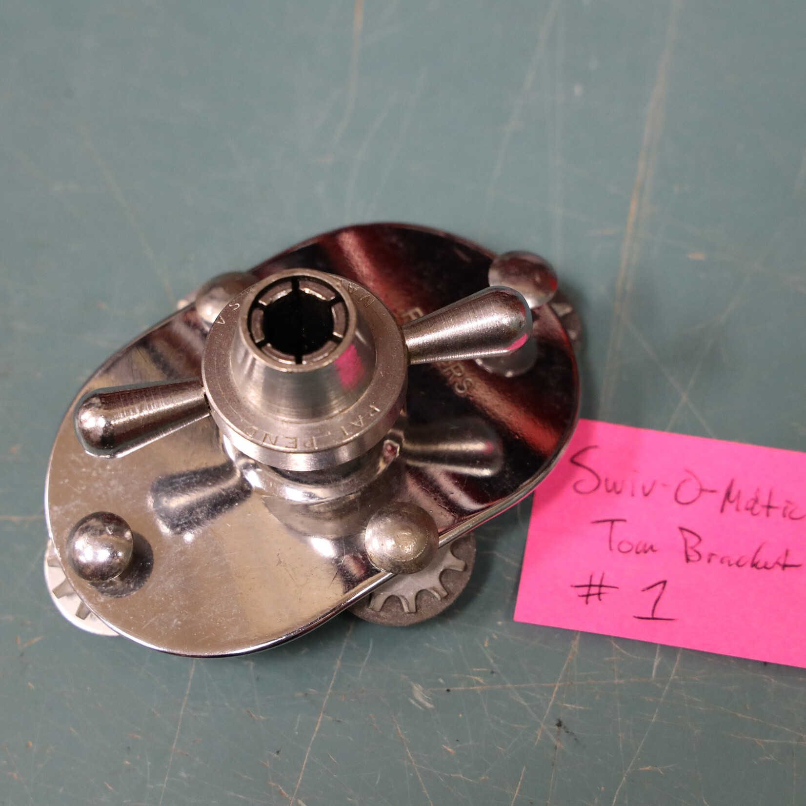 Rogers Vintage Rogers Swiv-O-Matic Collet Plate Assembly (Straight) Tom Mount Bracket #1