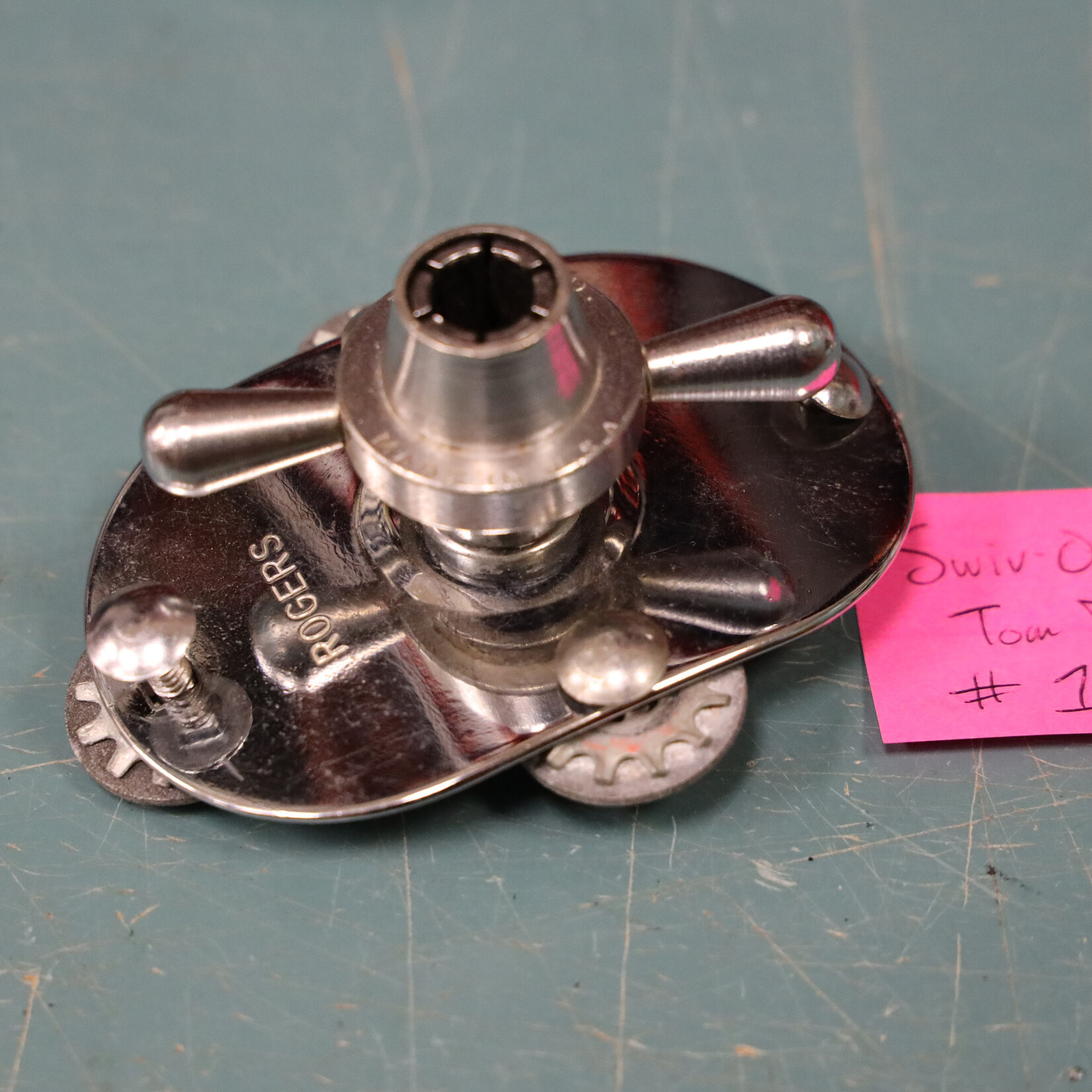 Rogers Vintage Rogers Swiv-O-Matic Collet Plate Assembly (Straight) Tom Mount Bracket #1