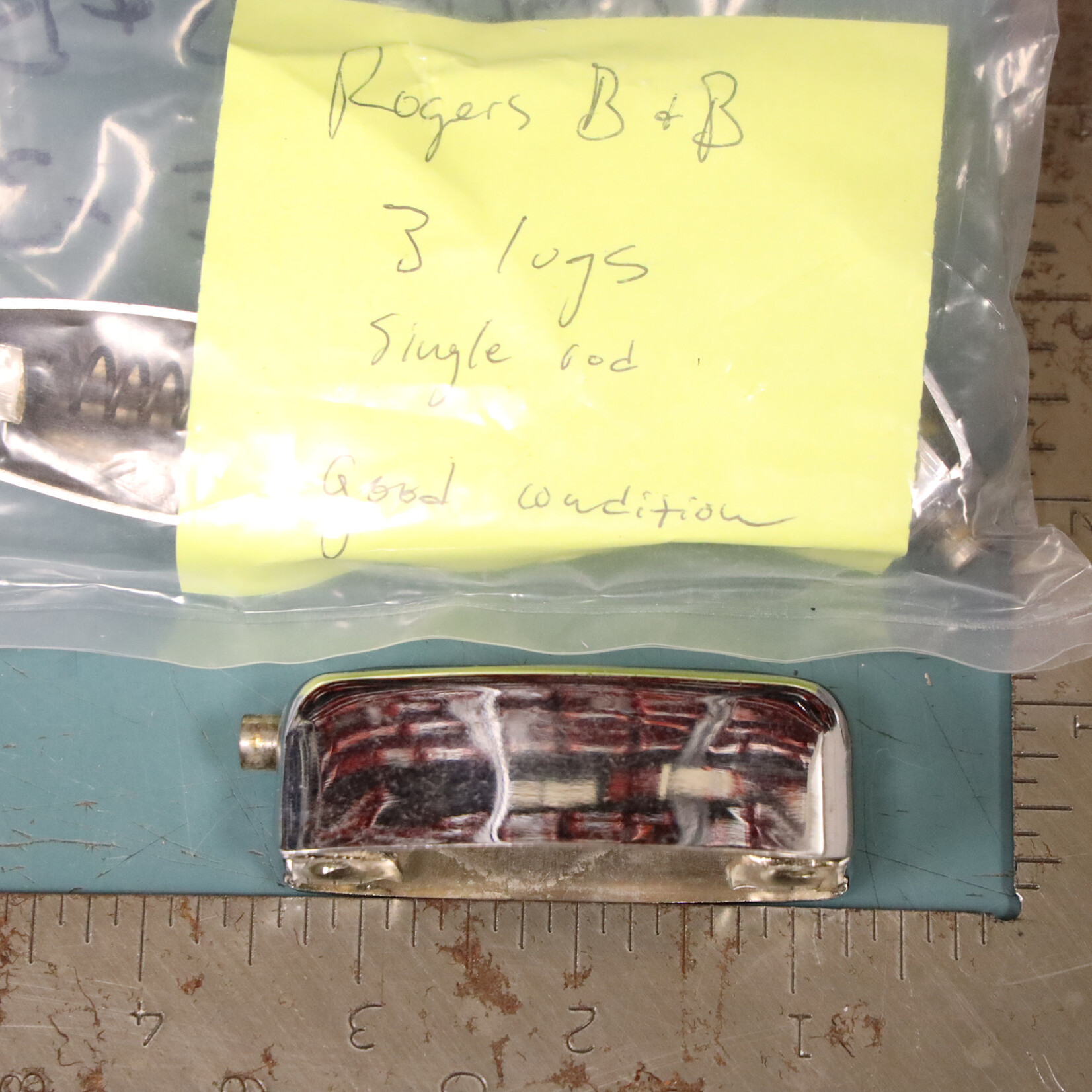 Rogers Vintage Rogers Bread & Butter Tab Lug, Single Tension For Toms 3916R 3-Pack, Best Condition