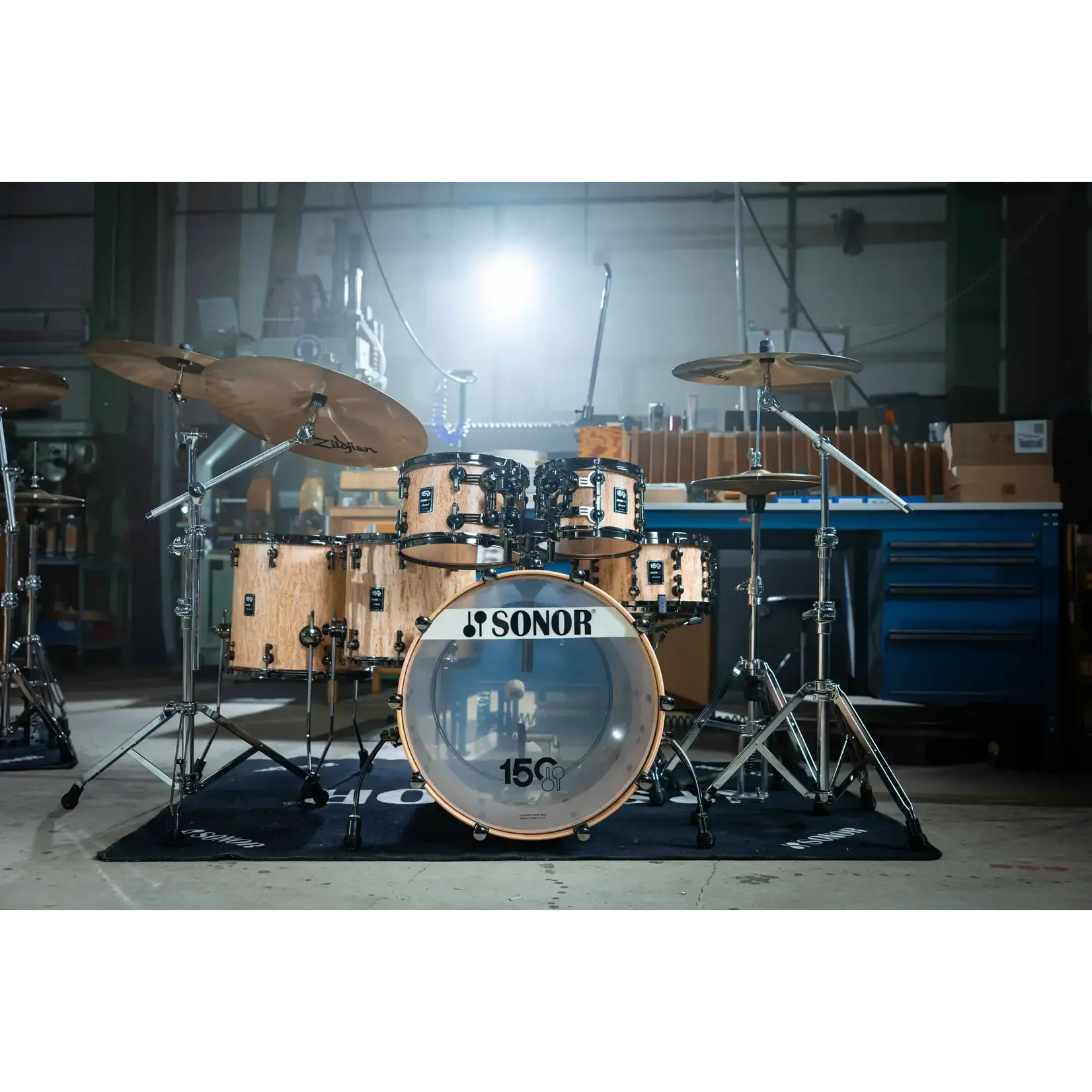 Sonor Sonor 150th Anniversary Sonorlite Shell Pack  / 22/10/12/14/16/14S (Scandanavian Birch w/ Black Ruthenium-Plated HW)