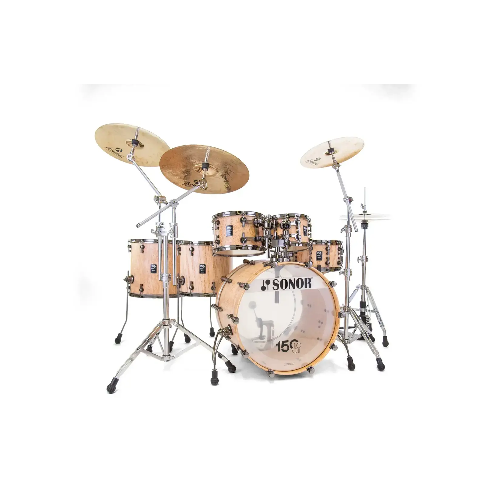 Sonor Sonor 150th Anniversary Sonorlite Shell Pack  / 22/10/12/14/16/14S (Scandanavian Birch w/ Black Ruthenium-Plated HW)