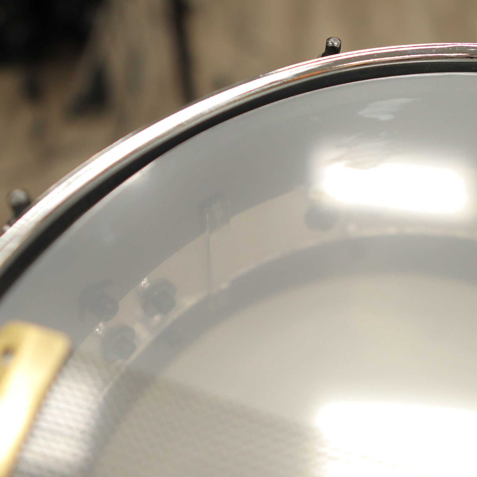 Pork Pie Pork Pie 6x14" Black/Clear/Black Acrylic Snare Drum w/ Split Chrome Tube Lugs