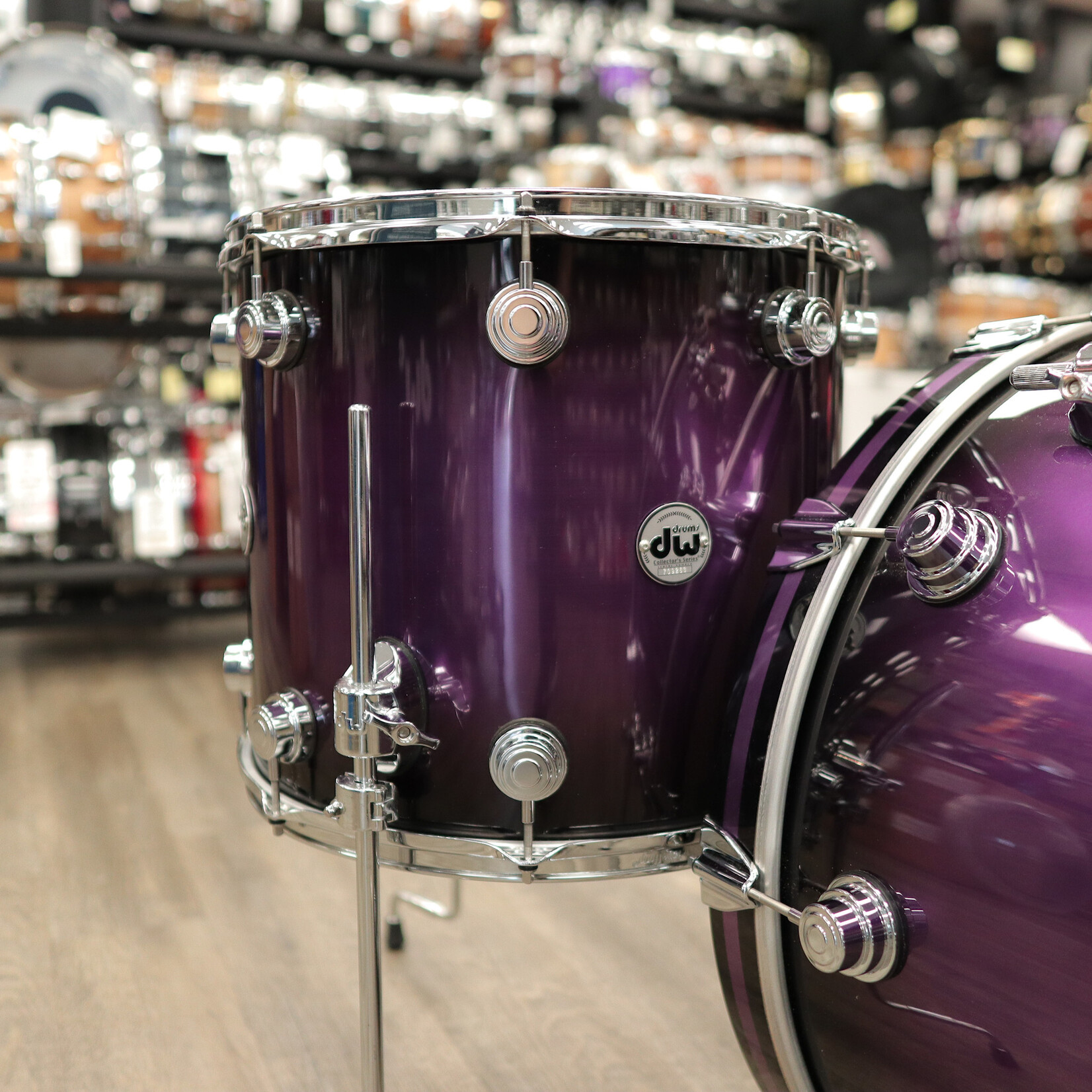 DW Used DW Collector's Series 3-PC Pure Maple Shell Pack 12/16/23 (Anodized Purple Burst)