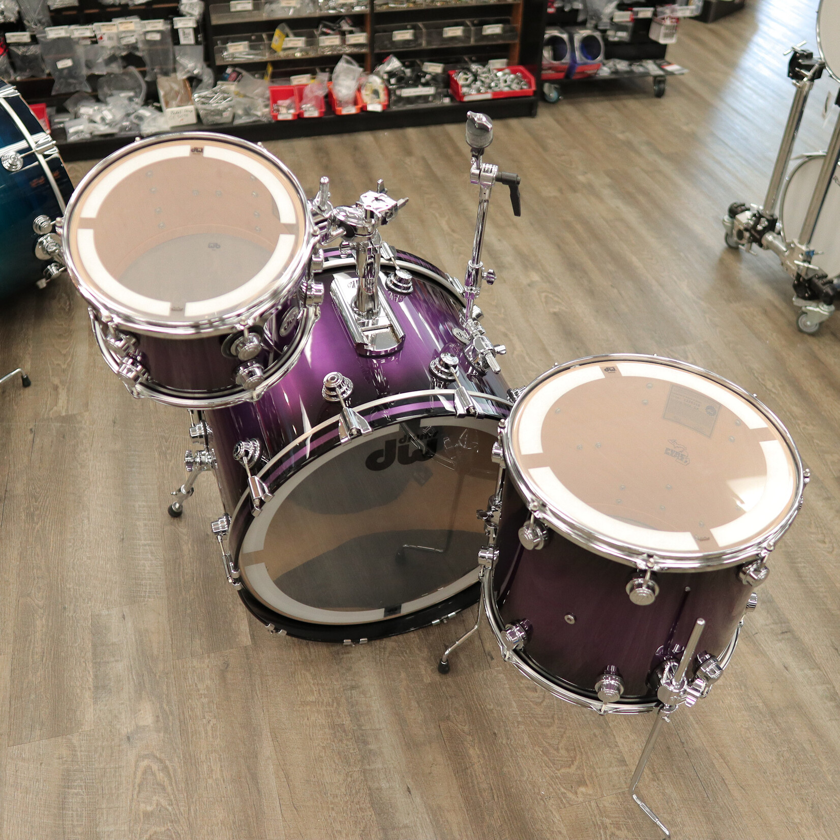 DW Used DW Collector's Series 3-PC Pure Maple Shell Pack 12/16/23 (Anodized Purple Burst)