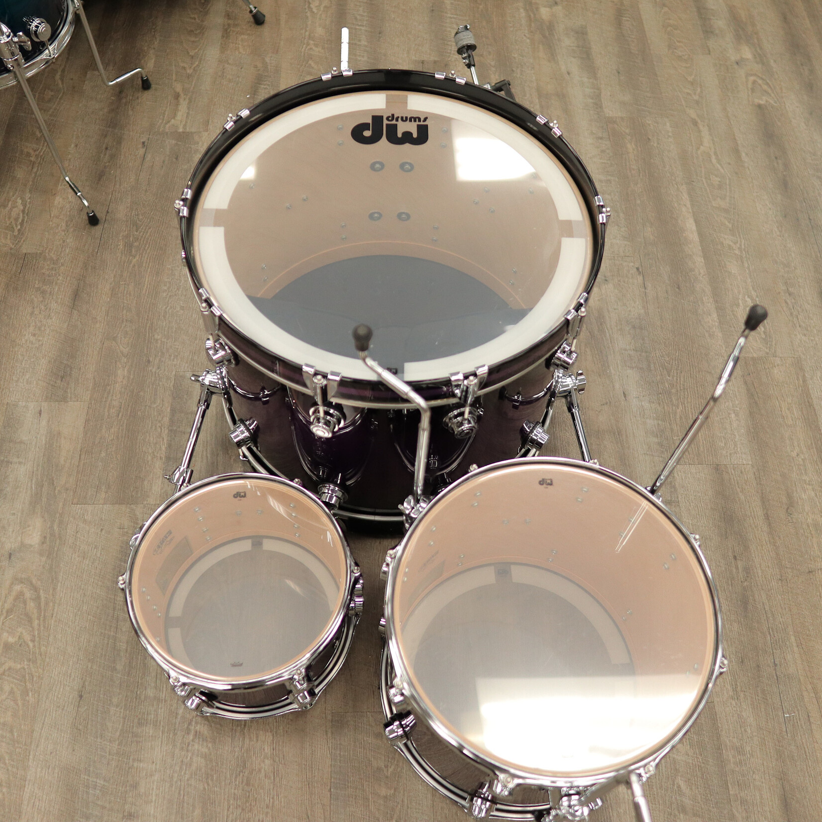 DW Used DW Collector's Series 3-PC Pure Maple Shell Pack 12/16/23 (Anodized Purple Burst)