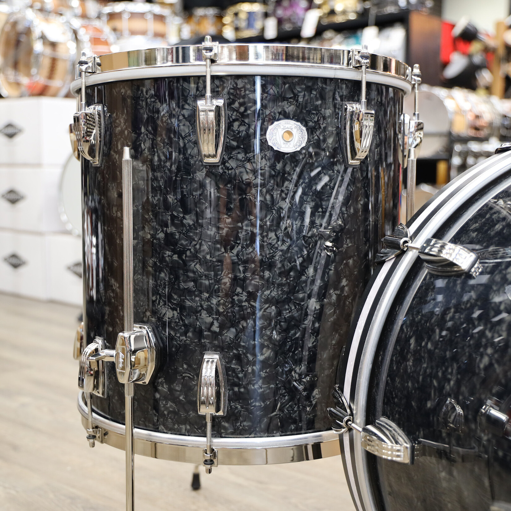 Ludwig Ludwig Limited Edition Classic Maple FAB 3-Piece Shell Pack 13/16/22 (Ebony Pearl) with Nickel Hardware